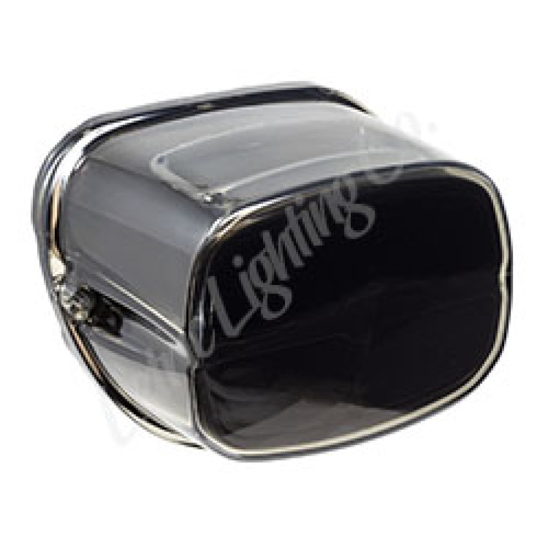 Letric Lighting LLC-SQTL-CB - 1999+ OEM Sq Back Model Squareback LED Taillight - Black (Chrome Housing/Clear Lens)