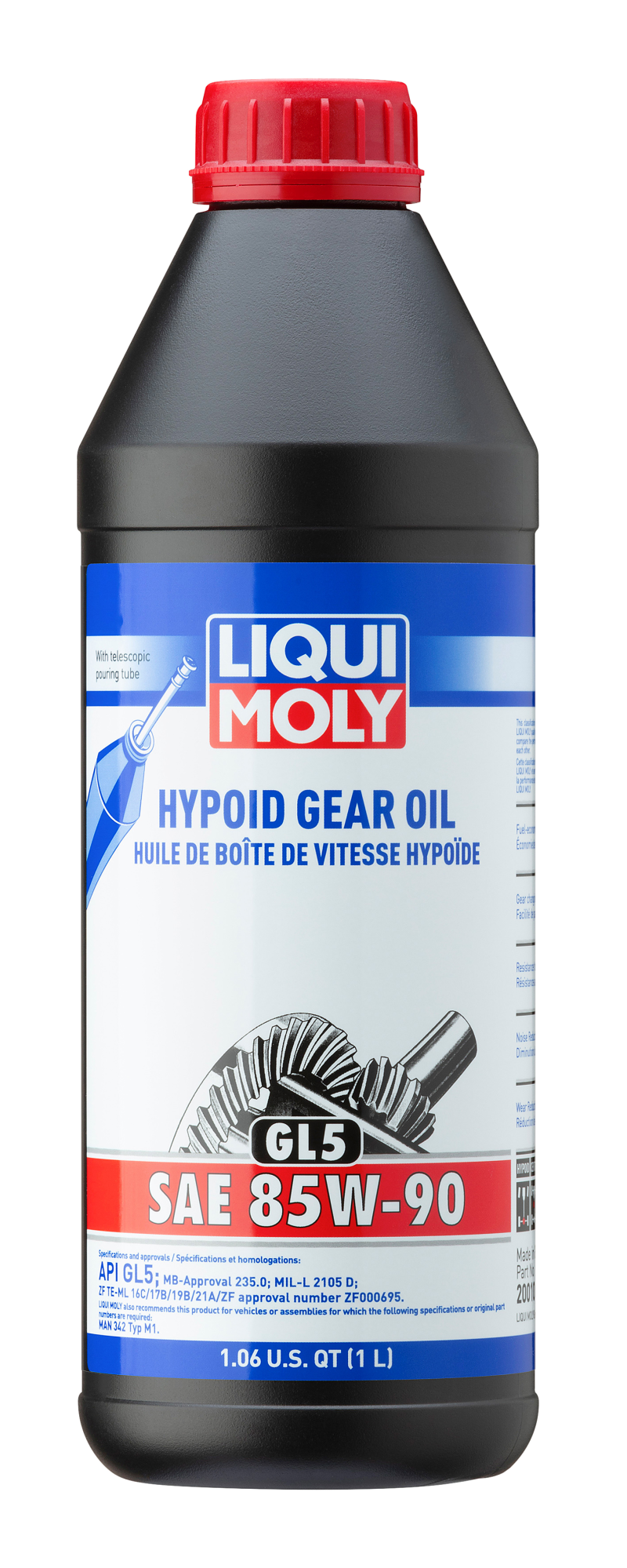 Liqui Moly 20010 - 1L Hypoid Gear Oil (GL5) SAE 85W90