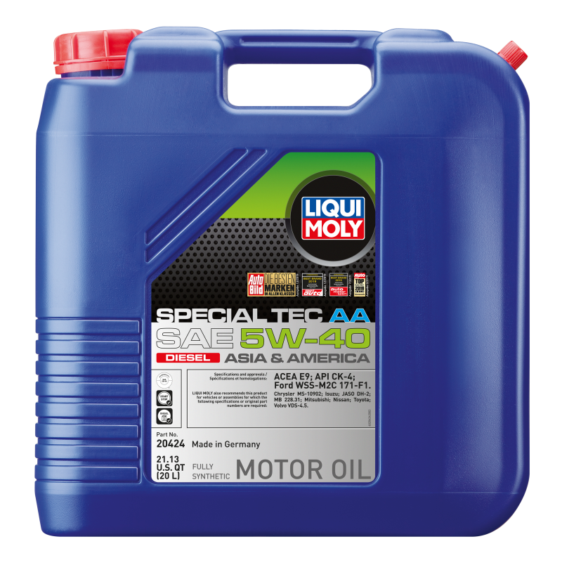 Liqui Moly 20424 - 20L Special Tec AA Motor Oil SAE 5W40 Diesel Liqui Moly 20424 - 20L Special Tec AA Motor Oil SAE 5W40 Diesel