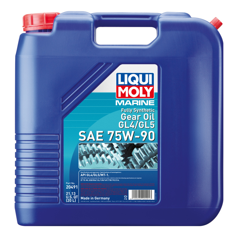 Liqui Moly 20491 - 20L Marine Fully Synthetic Gear Oil (GL4/GL5) SAE 75W90