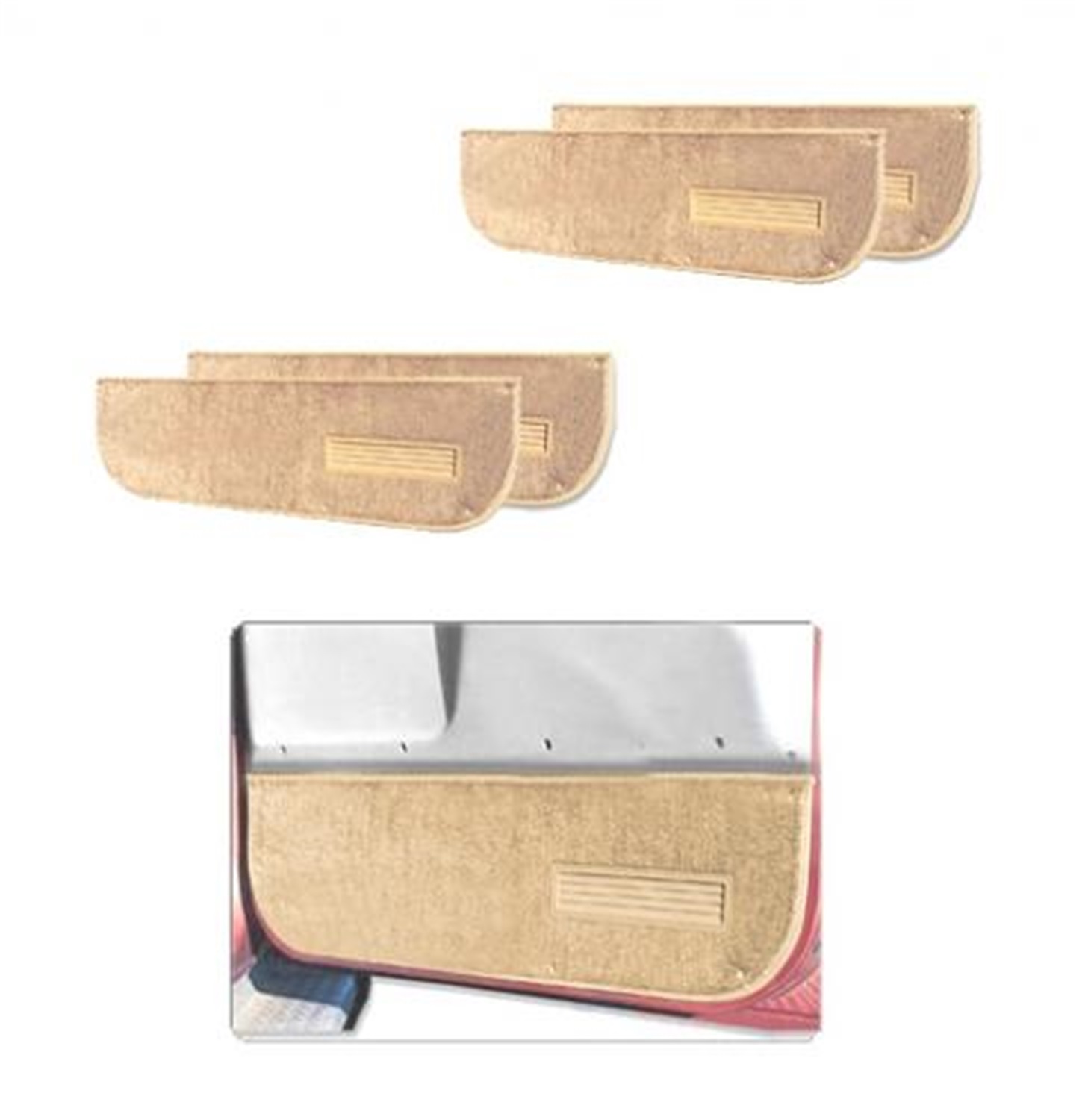Lund 122010 - 80-96 Ford F-150 SuperCab Pro-Line Full Flr. Replacement Carpet - Sand (2 Pc.)