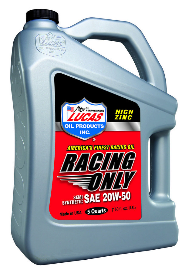 Lucas Oil Products LUC10378 - 20w50 Semi Synthetic Racing Oil 5 Quart Jug