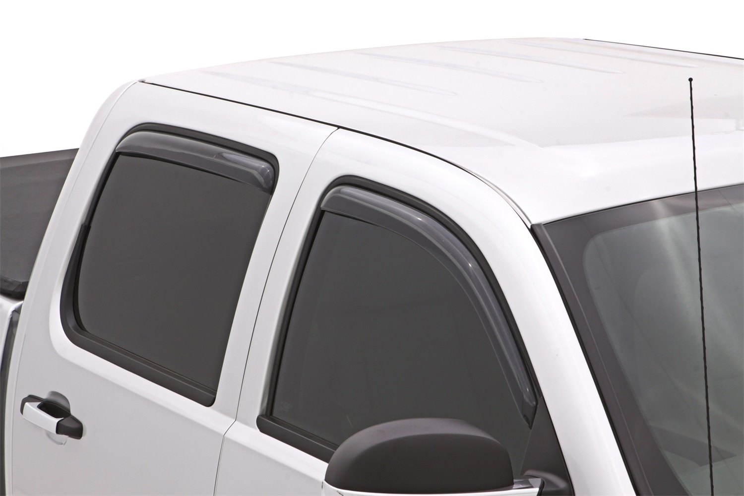 Lund 184515 - Ventvisor Elite Side Window Deflectors, 4-Piece Set for 07-13 Silverado/Sierra 1500 Crew Cab; 07-14 Silverado/Sierra 2500/3500 Crew Cab; 07-13 Avalanche; 07-14 Suburban/Yukon XL