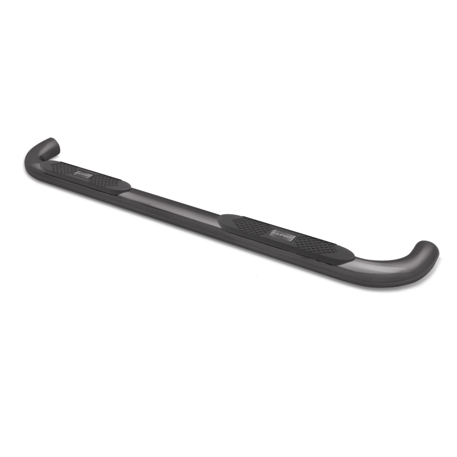 Lund 23491908 - 15-18 Ford F-150 SuperCrew 4in. Oval Curved Steel Nerf Bars - Black