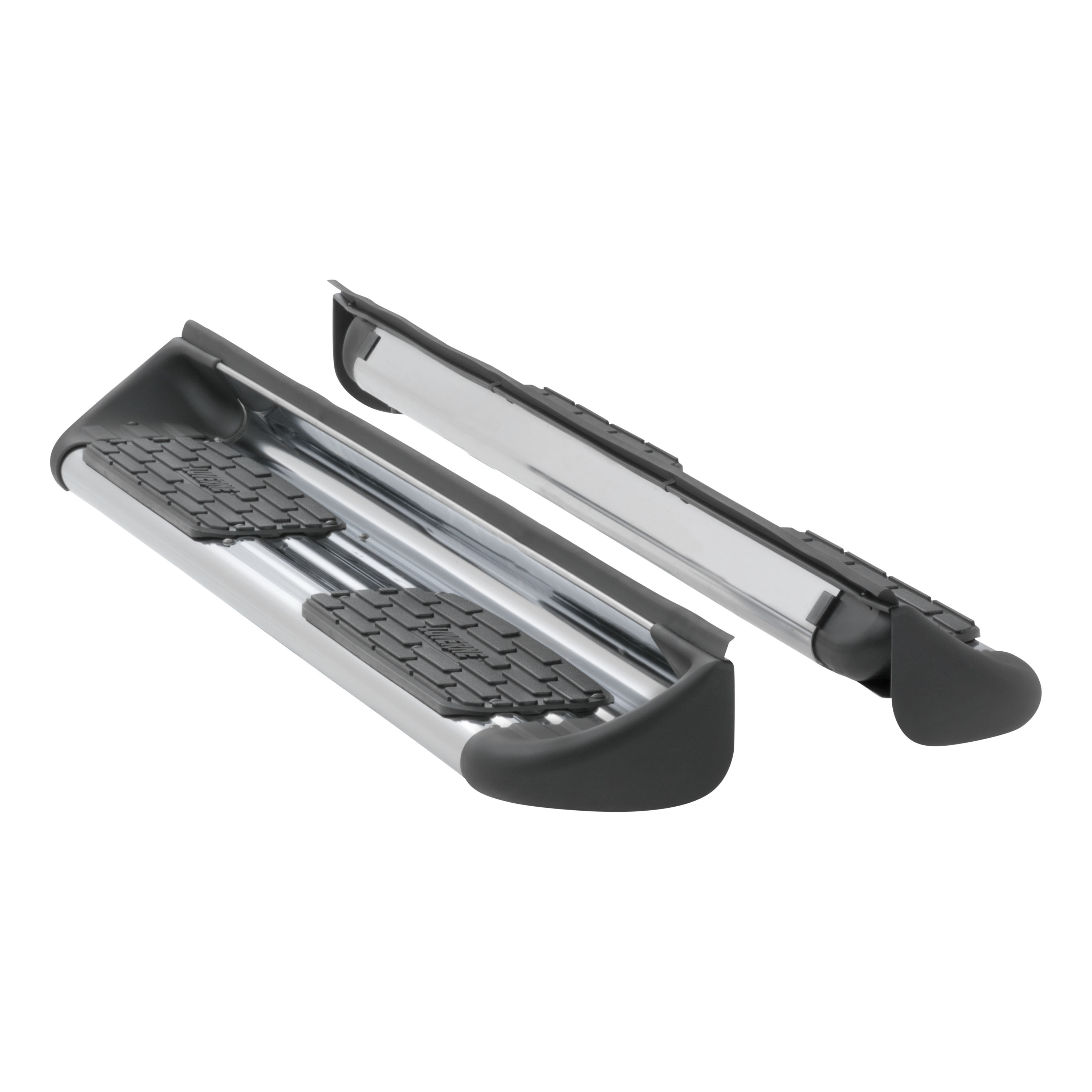 Luverne 489923-579922 - Polished Stainless Steel Side Entry Steps, Select Ford Super Duty Crew Cab