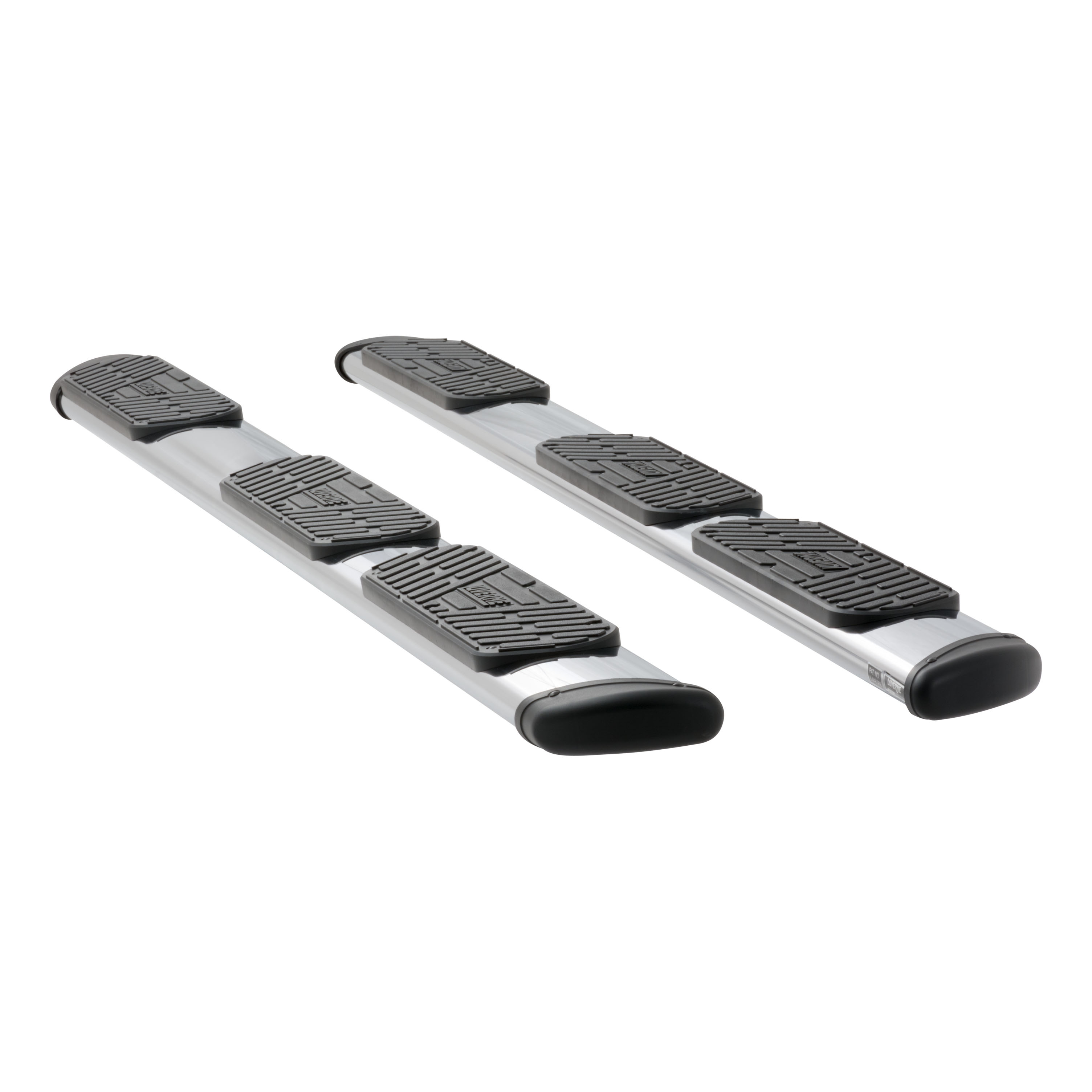 Luverne 477113-401530 - Regal 7 Polished Stainless 113" Oval W2W Steps, Select Ford F-150 Ext, 8' Bed