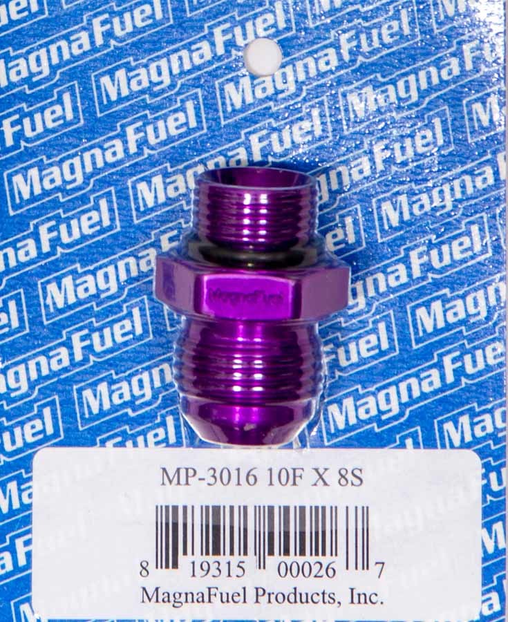 Magnafuel MP-3016 - #10 to #8 O-Ring Male Adapter Fitting Magnafuel MP-3016 - #10 to #8 O-Ring Male Adapter Fitting