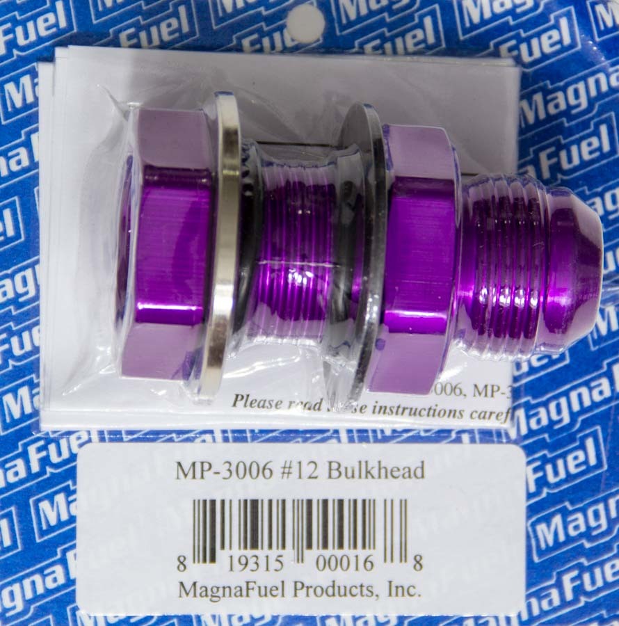 Magnafuel MP-3006 - #12 Straight Bulkhead Fitting