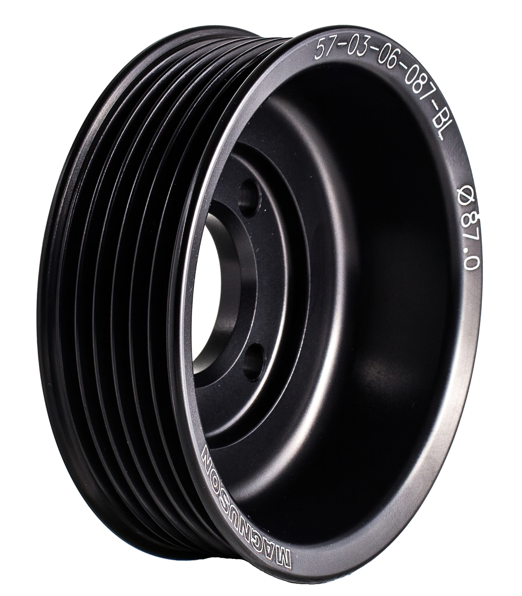 Magnuson 57-03-06-087-BL - Supercharger Pulley; Two-Piece 6 Rib 87mm Diameter 15.57mm Offset Magnuson 57-03-06-087-BL - Supercharger Pulley; Two-Piece 6 Rib 87mm Diameter 15.57mm Offset