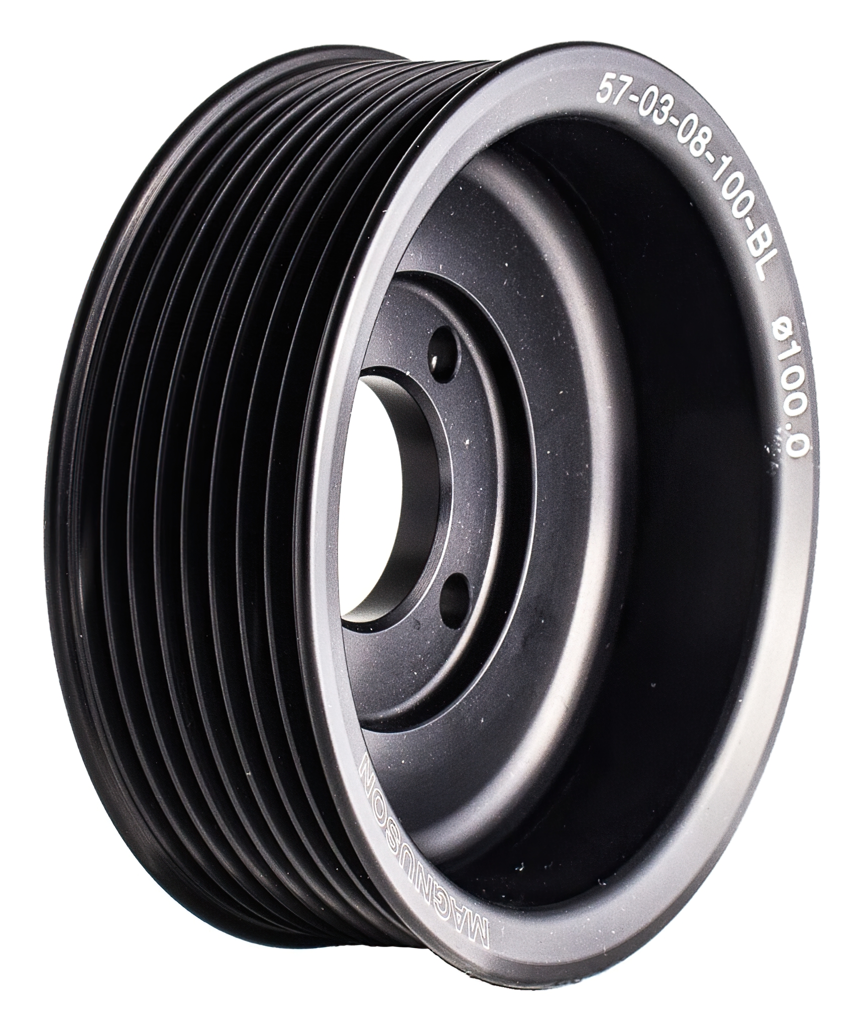 Magnuson 57-03-08-100-BL - Supercharger Pulley; Two-Piece 8 Rib 100mm Diameter xxmm Offset Magnuson 57-03-08-100-BL - Supercharger Pulley; Two-Piece 8 Rib 100mm Diameter xxmm Offset