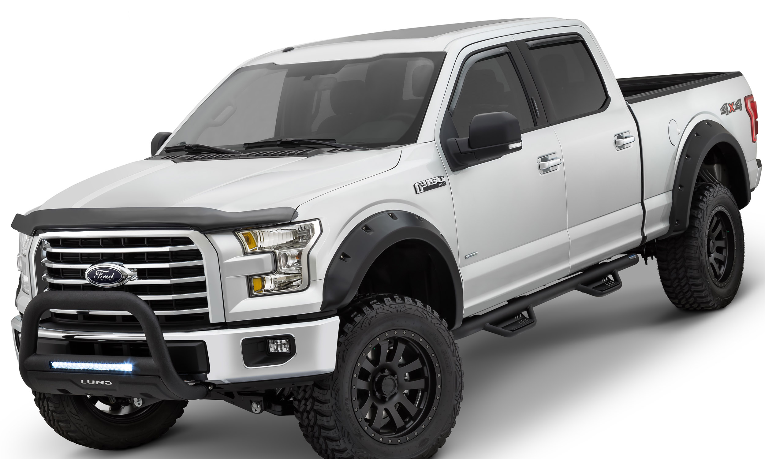 Lund 34641461 - Black Steel Terrain HX Step Nerf Bars for 1999-2016 Ford F-250/F-350 Super Duty Extended Cab Lund 34641461 - Black Steel Terrain HX Step Nerf Bars for 1999-2016 Ford F-250/F-350 Super Duty Extended Cab