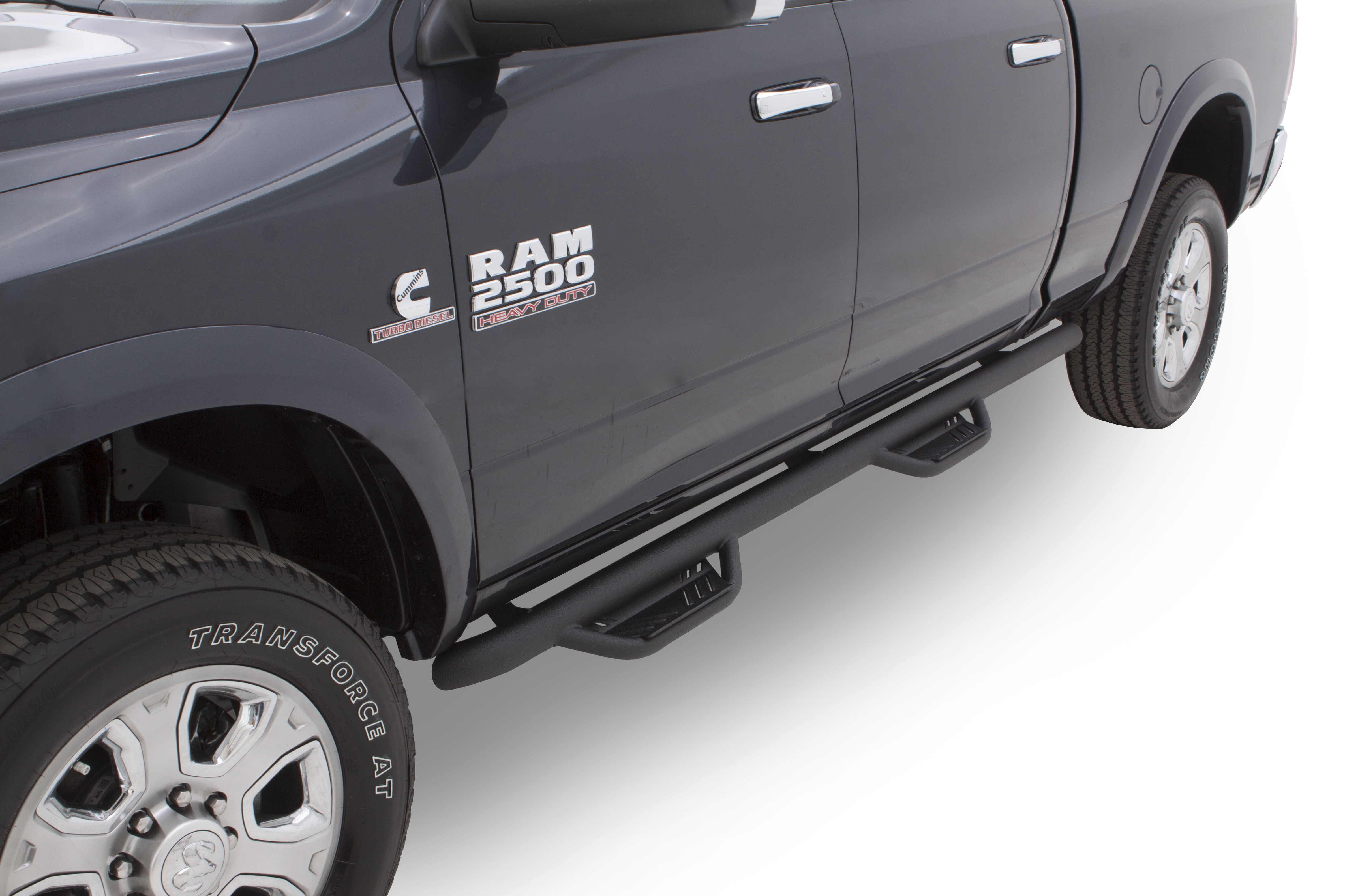 Lund 34641334 - 09-15 Dodge Ram 1500 Quad Cab (Built Before 7/1/15) Terrain HX Step Nerf Bars - Black