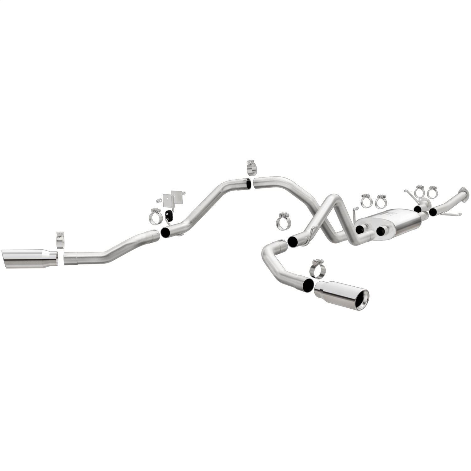 Magnaflow 19232 - Cat-Back 10-15 Toyota Tundra SC LB / CC SB 4.6L/5.7L V8 SS 2.5 Dual Split Rear 4in Tip