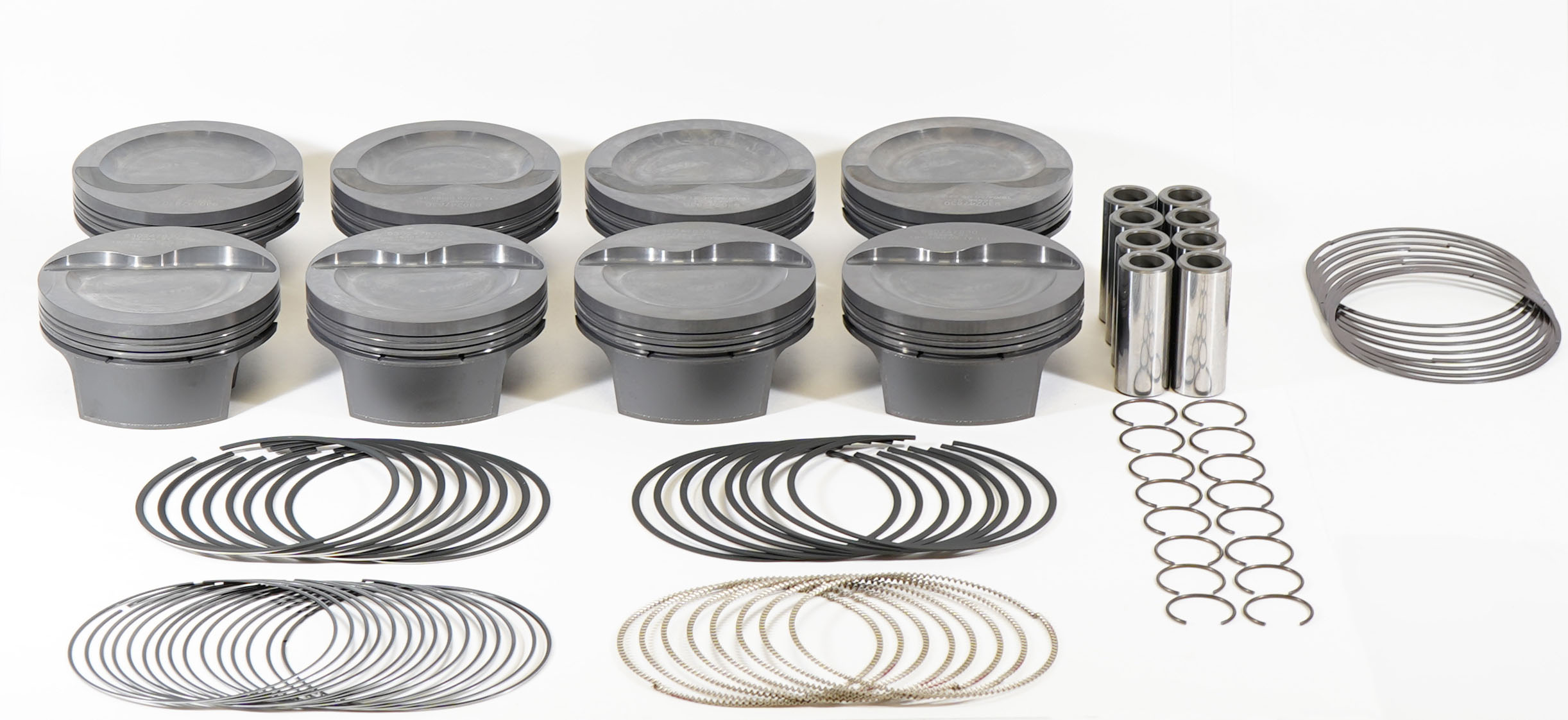 Mahle Motorsport 930249130 - Mahle MS Piston Set SBF 347ci 4.030in Bore 3.4in Stroke 5.4in Rod .927 Pin -16cc 9.0 CR Set of 8