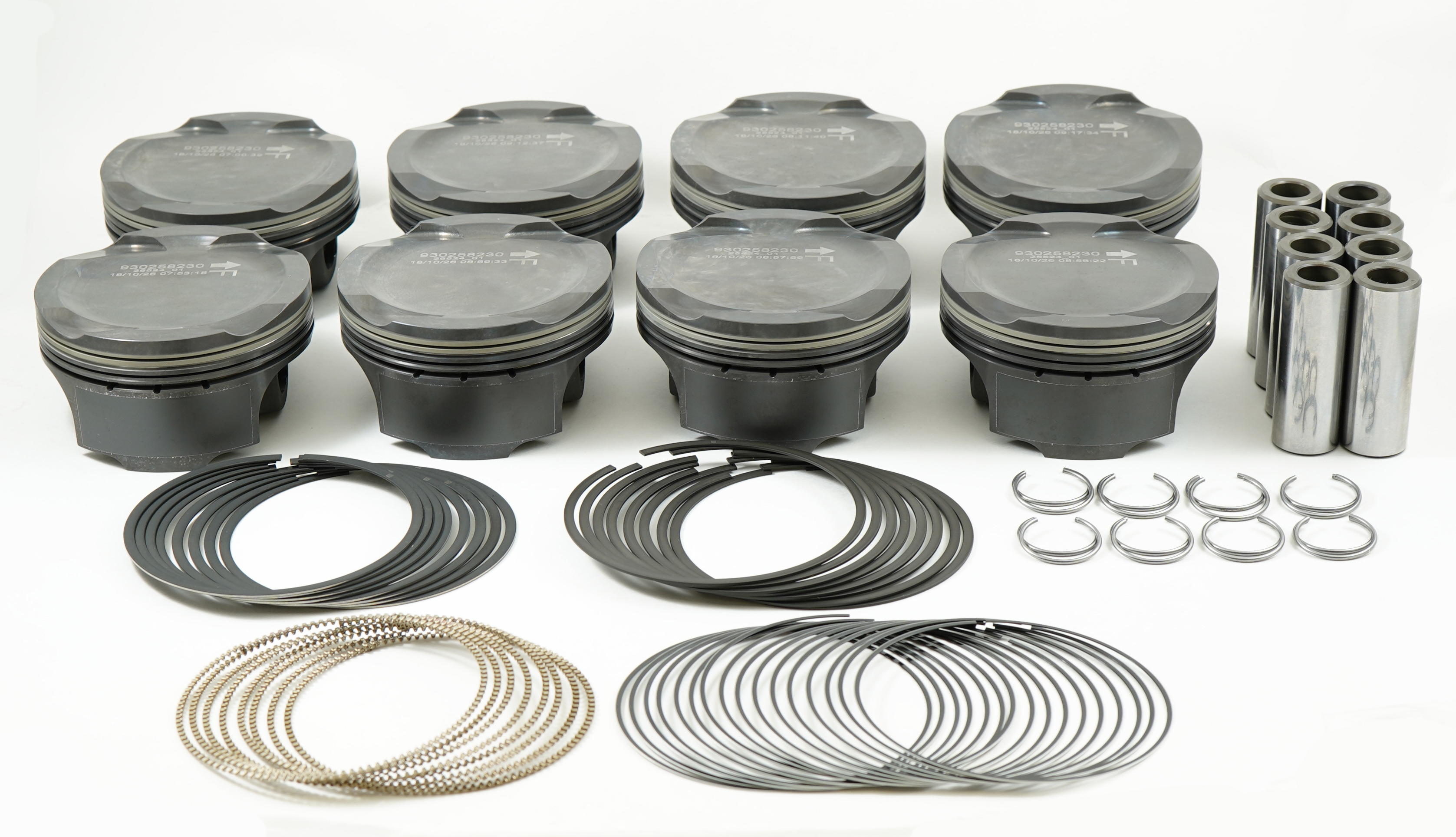 Mahle Motorsport 930258601 - Mahle MS Piston Set Ford Coyote 314ci 3.701in Bore 3.650in Stroke 5.933in Rod .866 Pin -1cc 11CR Mahle Motorsport 930258601 - Mahle MS Piston Set Ford Coyote 314ci 3.701in Bore 3.650in Stroke 5.933in Rod .866 Pin -1cc 11CR
