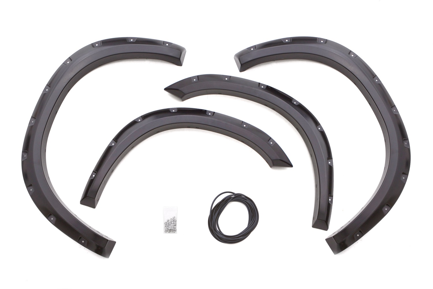 Lund RX205T - Elite Series Black Rivet Style Textured Finish 4-Piece Fender Flare Set for 2010-2018 Ram 2500/3500 (Includes Dually)