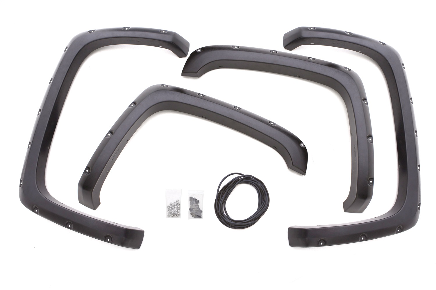 Lund RX150S - Black Rivet Style Smooth Finish 4PC Fender Flare 21-24 Ford F-150; Will not F150 Lightning