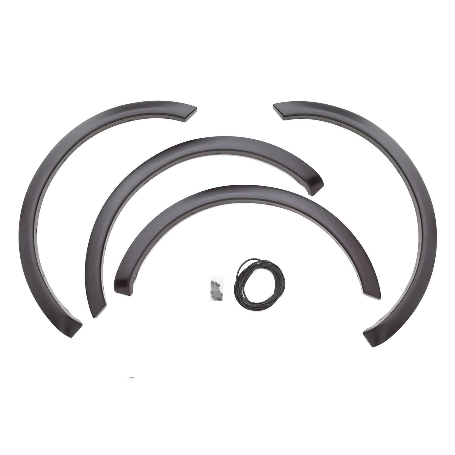 Lund SX314S - Elite Series Black Sport Style Smooth Finish 4-Piece Fender Flare Set for 2011-2016 Ford F-250, F-350 (Excludes Dually)