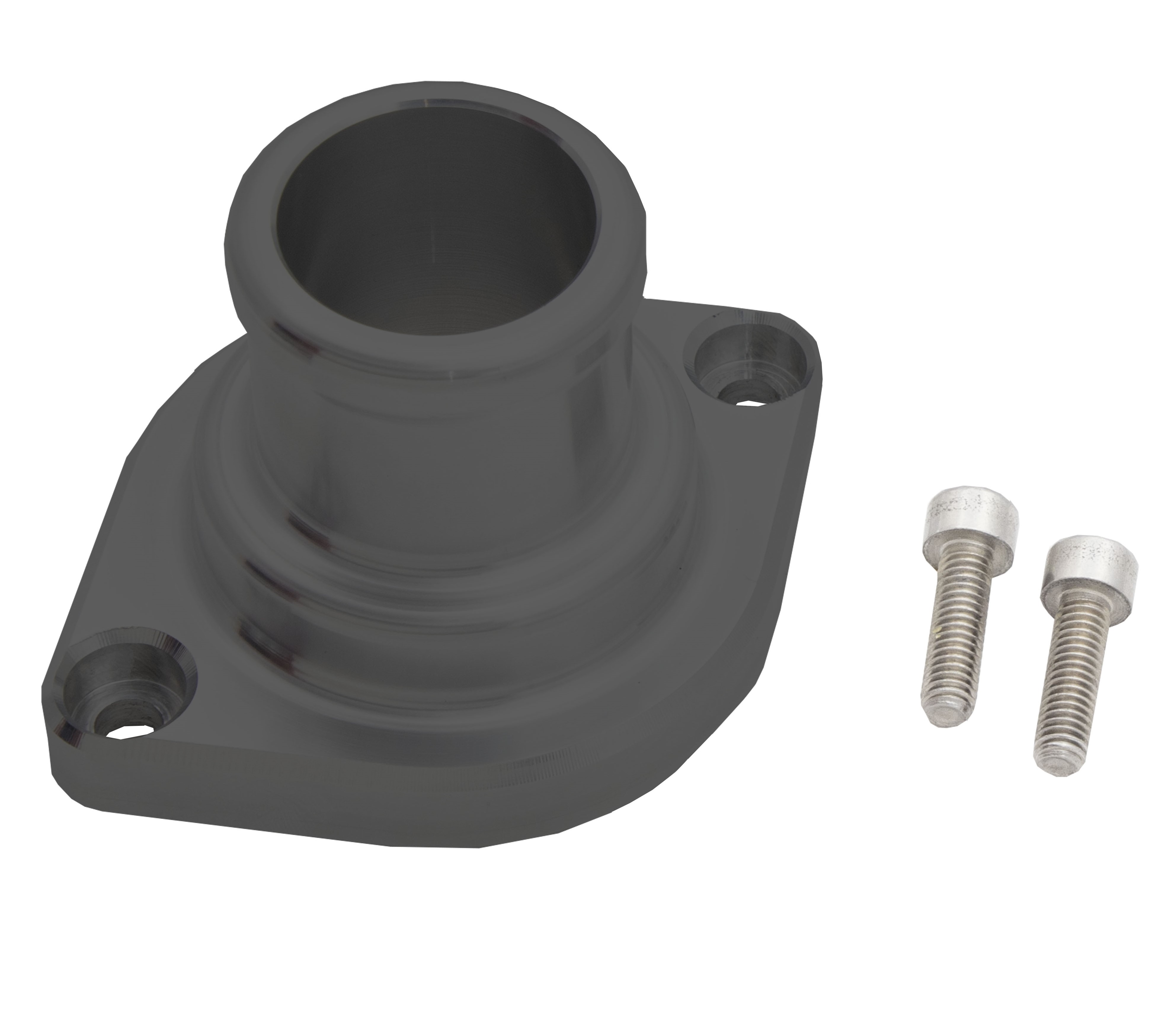 March Performance BTH-211-08 - Water Neck, Chevy, LS Engine, Straight, One Piece, Billet, Black