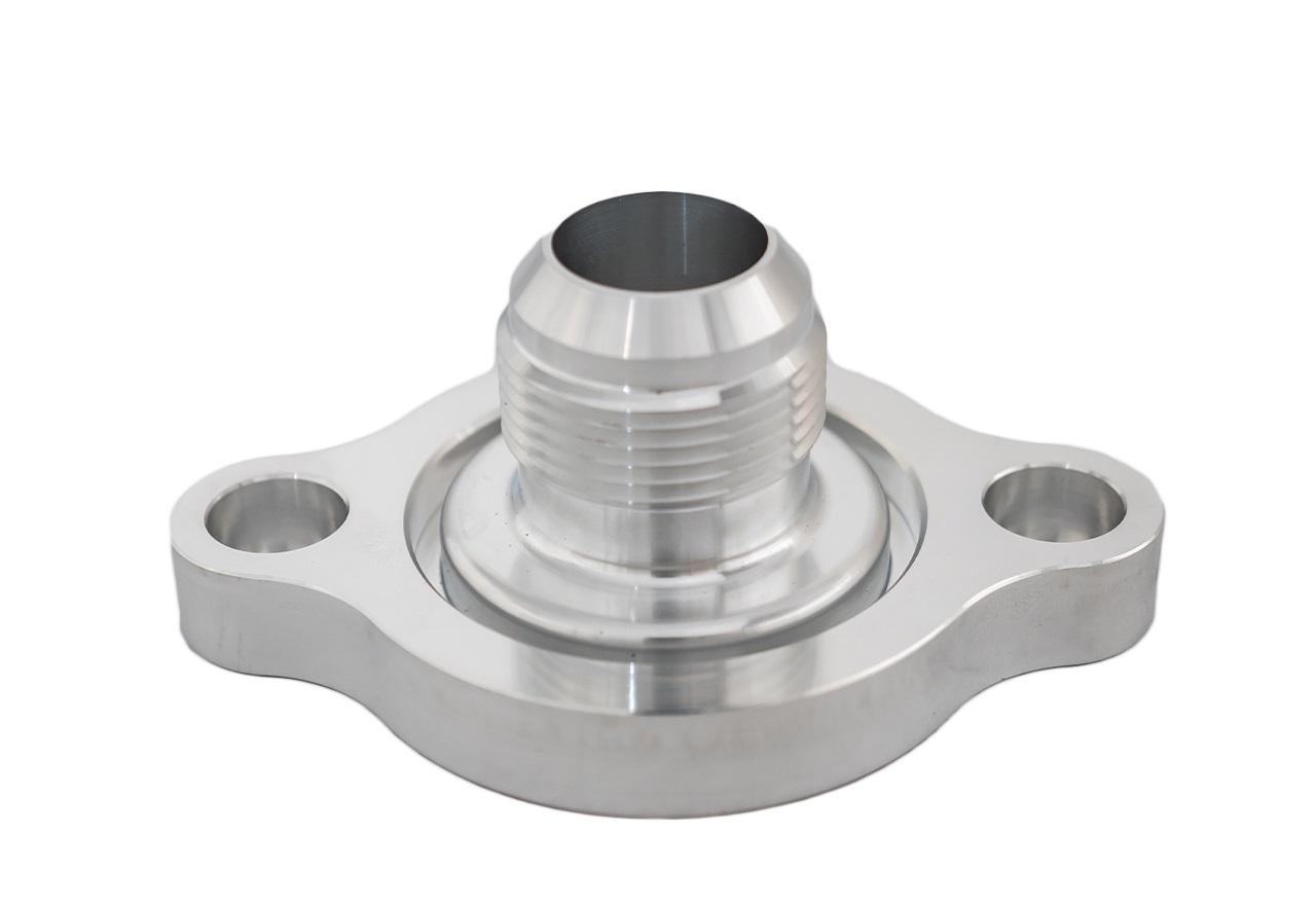 March Performance BTH-215 - Water Neck, Chevy, LS Engine, Straight, Two Piece, Billet, -16AN, Clearcoat