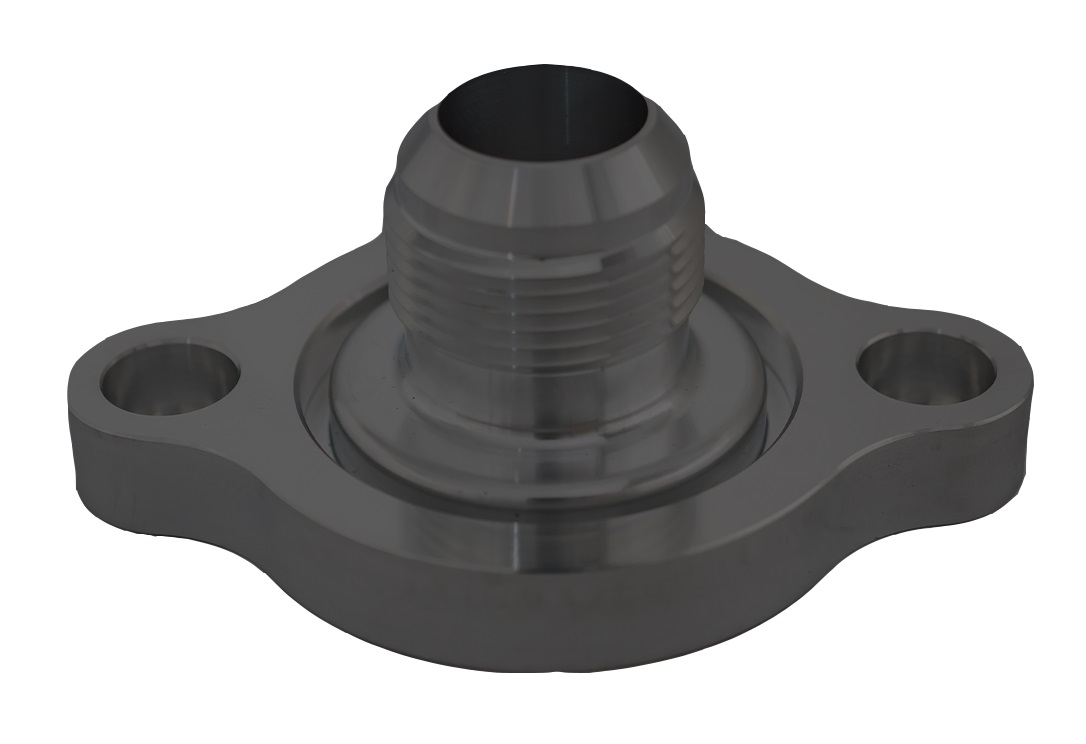 March Performance BTH-215-08 - Water Neck, Chevy, LS Engine, Straight, Two Piece, Billet, -16AN, Black