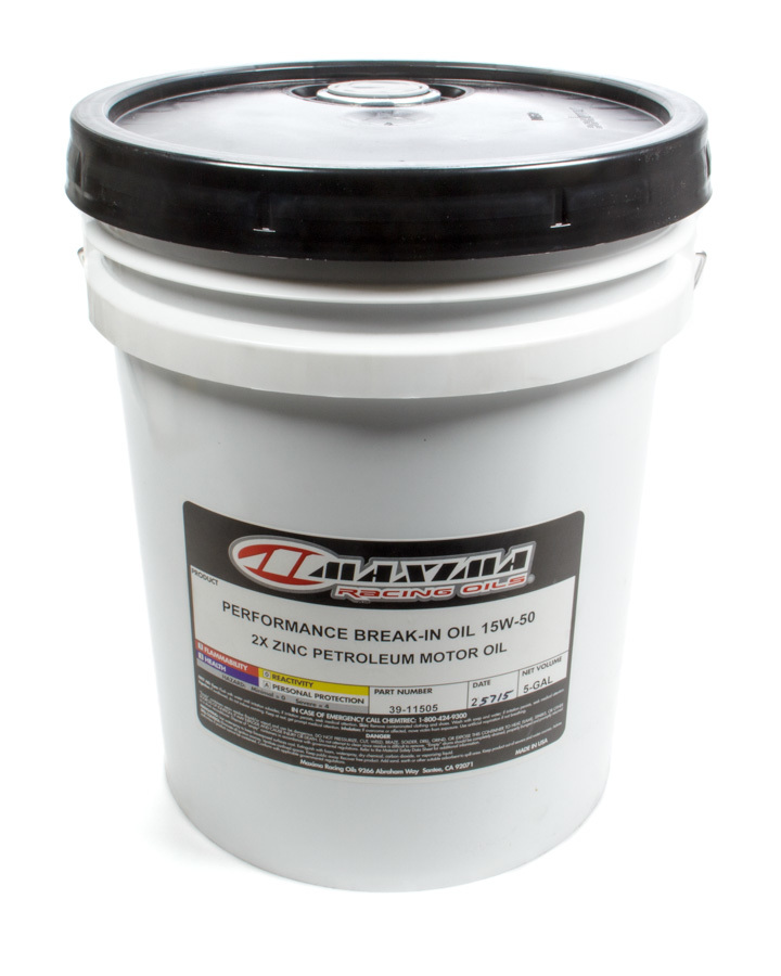 Maxima Racing Oils 39-11505 - 15w50 Break-In Oil 5 Gal Maxima Racing Oils 39-11505 - 15w50 Break-In Oil 5 Gal