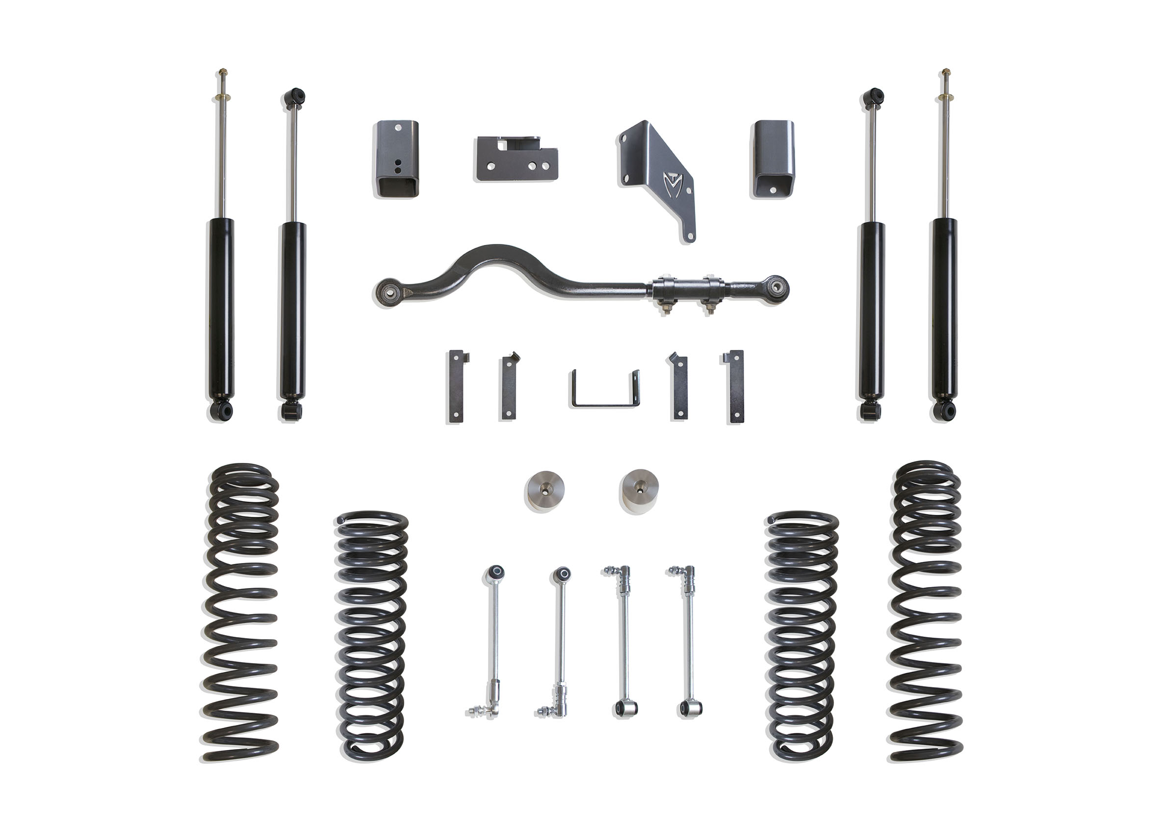 Maxtrac K889745S - 07-18 Jeep Wrangler JK 4.5in/4.5in MaxPro Coil Lift Kit w/Track Bar &  Shocks