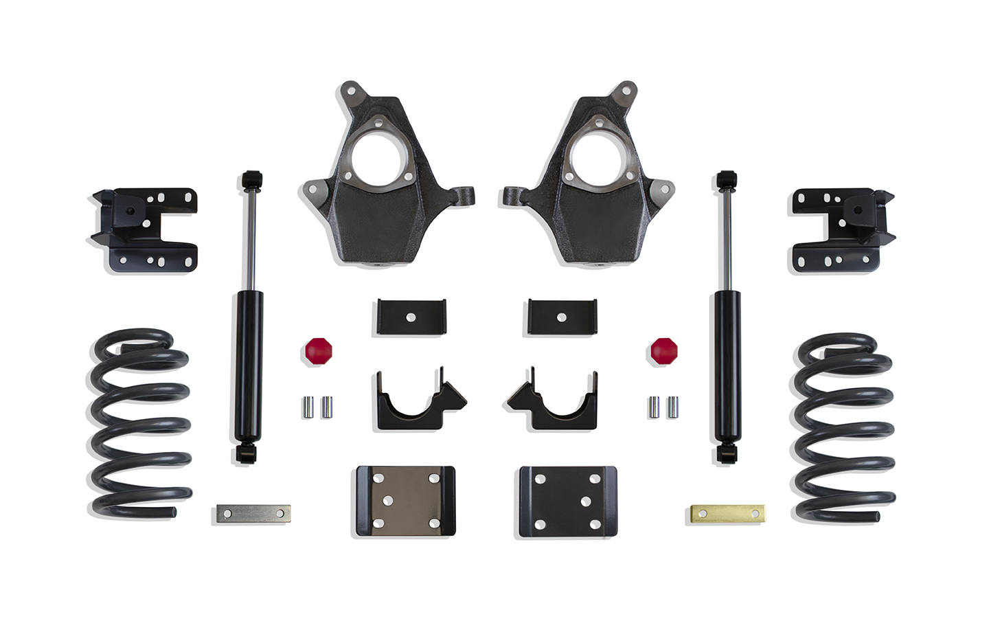 Maxtrac KS331535-8 - 14-16 GM C/K1500 2WD/4WD Extended/Crew Cab w/Cast Steel Susp. 3in/5in Lowering Kit