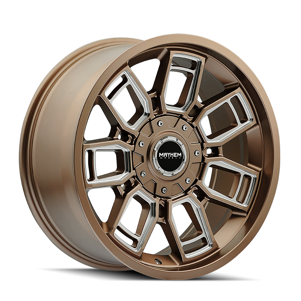 Mayhem 8118-2952MZ - 8118 Ordinance 20x9 / 5x127/139.7 BP / 87.1mm Hub Matte Bronze Wheel w/ Milled Spokes