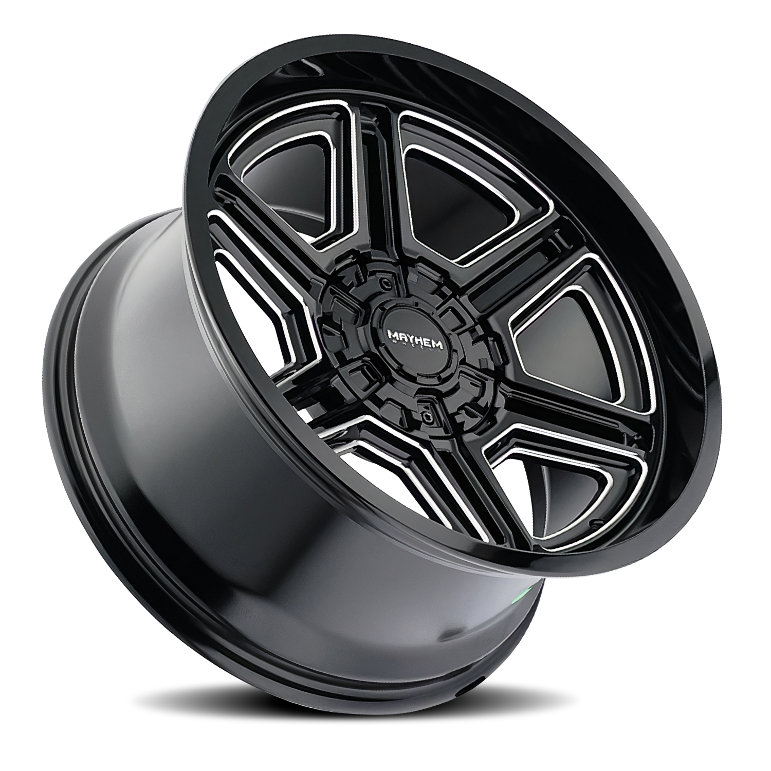 Mayhem 8117-2970BM - Offroad Wheels Hermosa 8113 BM 20x9 Milled Black 18 Off Set 8 Lug 5.71 BSM 125.2 Bore 170 Bolt Circle Cast Aluminum
