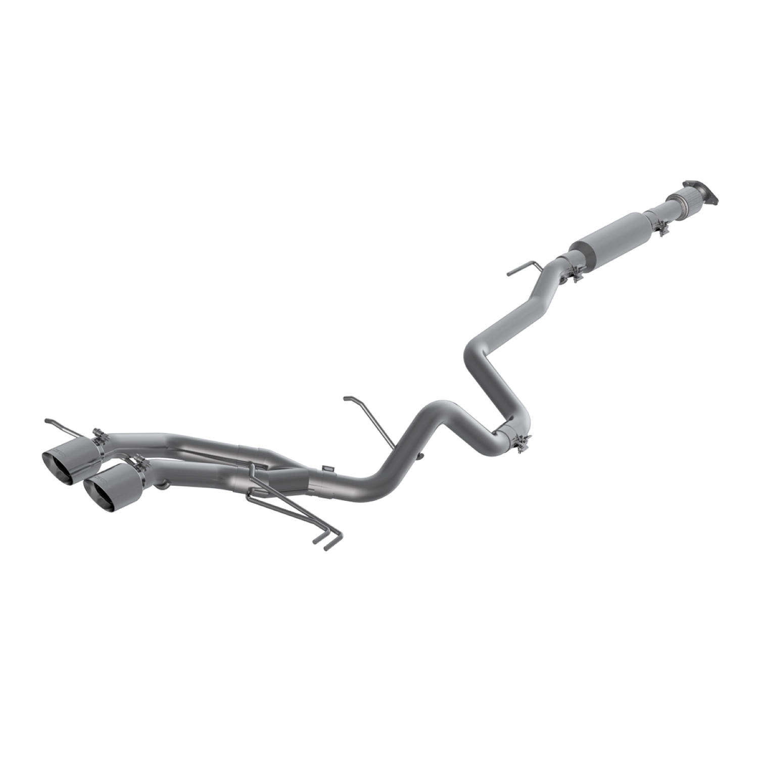 MBRP S4703AL - 2.5 Inch Cat Back Exhaust System Dual Exit For 13-18 Hyundai Veloster Turbo Aluminized Steel With Tips