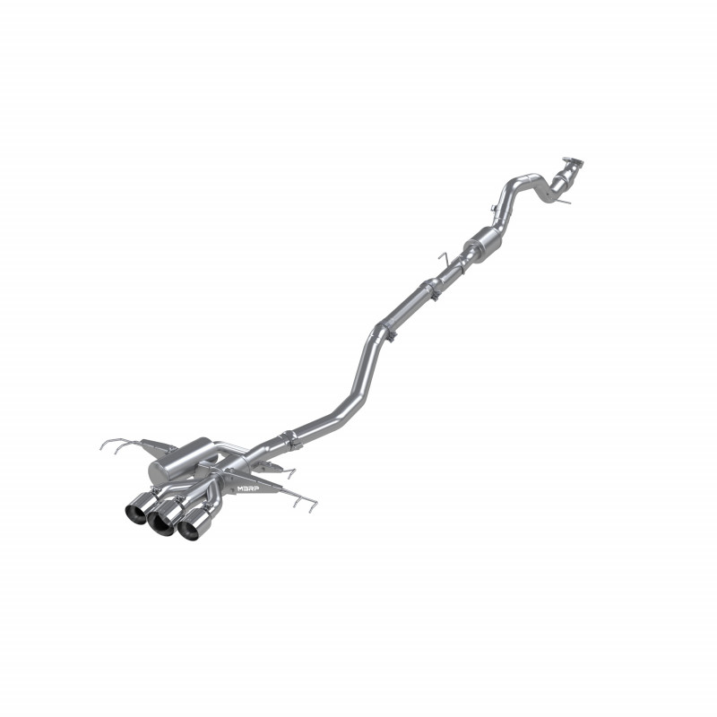 MBRP S4901304 - 2017-2021 Honda Civic Type R 2.0L T304 Stainless Steel 3 Inch Cat-Back Triple Rear Outlet