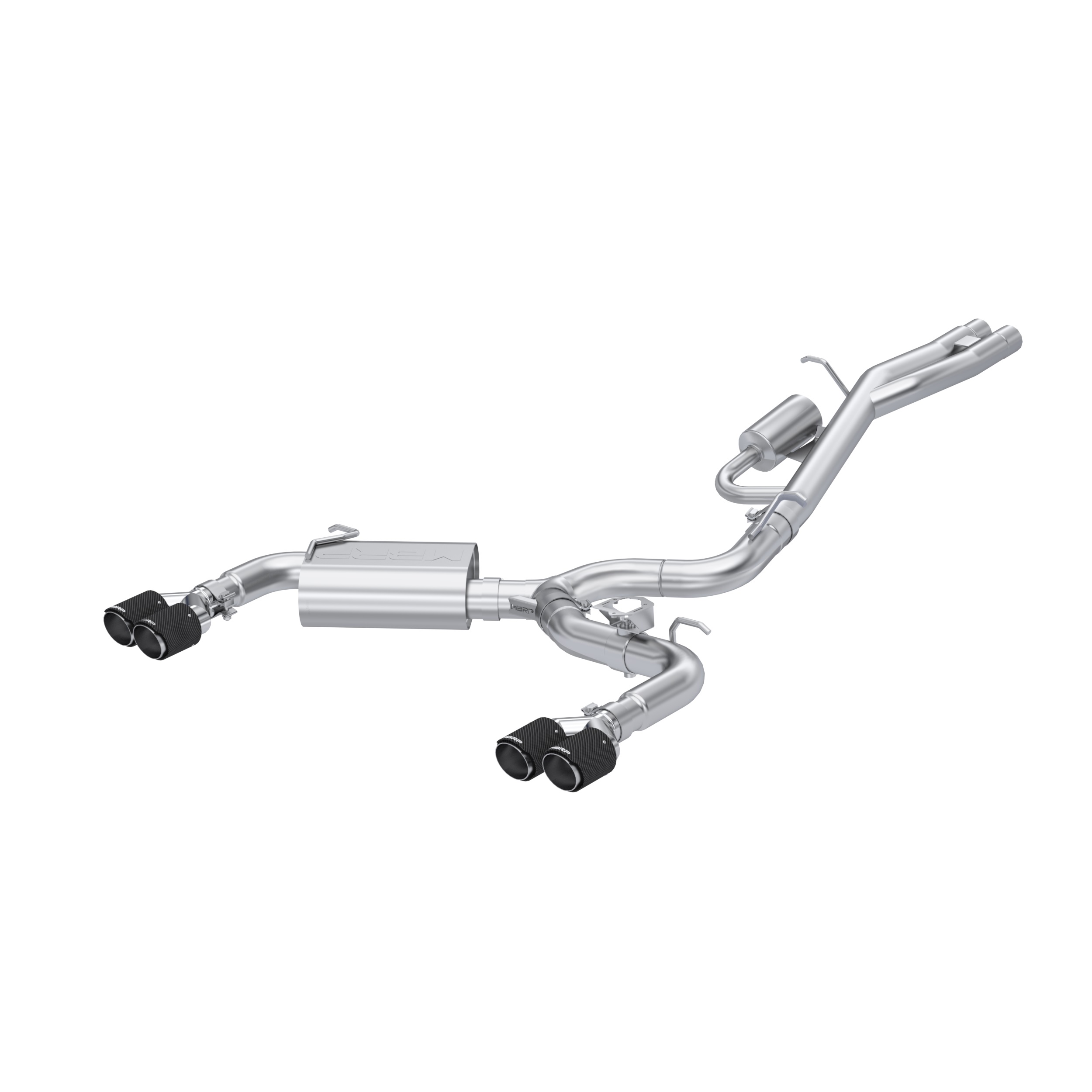 MBRP S46103CF - 2017-2020 Audi RS3 2.5T T304 Stainless Steel 3 Inch Cat-Back Dual Split Rear with Carbon Fiber Tips MBRP S46103CF - 2017-2020 Audi RS3 2.5T T304 Stainless Steel 3 Inch Cat-Back Dual Split Rear with Carbon Fiber Tips