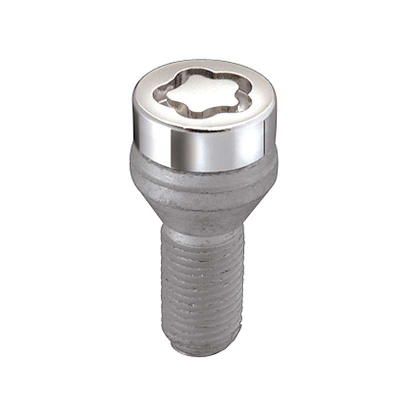 McGard 27226 - Wheel Lock Bolt Set - 4pk. (Cone Seat) M14X1.25 / 17mm Hex / 27.3mm Shank Length - Chrome