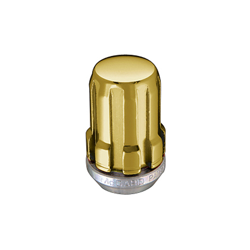 McGard 65002GD - SplineDrive Lug Nut (Cone Seat) M12X1.5 / 1.24in. Length (Box of 50) - Gold (Req. Tool)