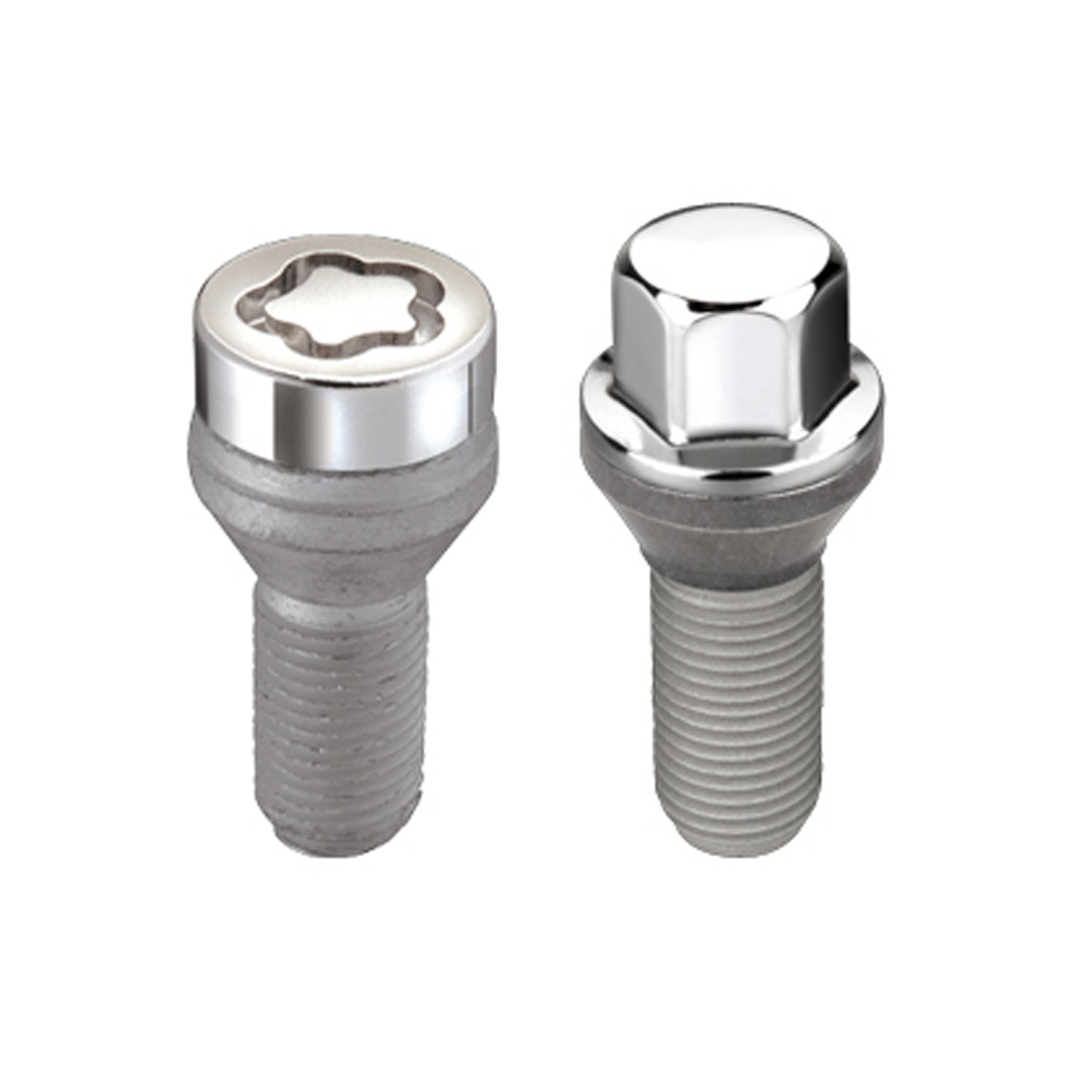 McGard 67179 - 5 Lug Hex Install Kit w/Locks (Cone Seat Bolt) M12X1.5 / 17mm Hex / 25.5mm Shank L. - Chrome
