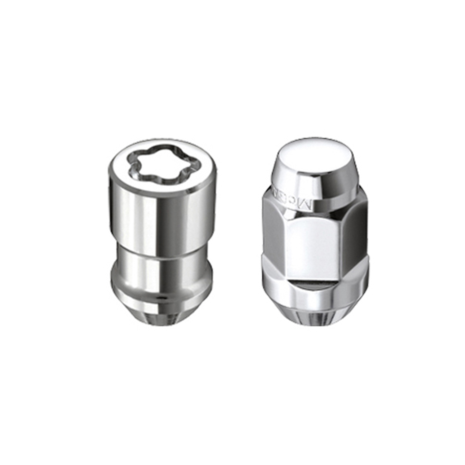 McGard 84537 - 5 Lug Hex Install Kit w/Locks (Cone Seat Nut / Bulge) M12X1.5 / 3/4 Hex / 1.45in L - Chrome