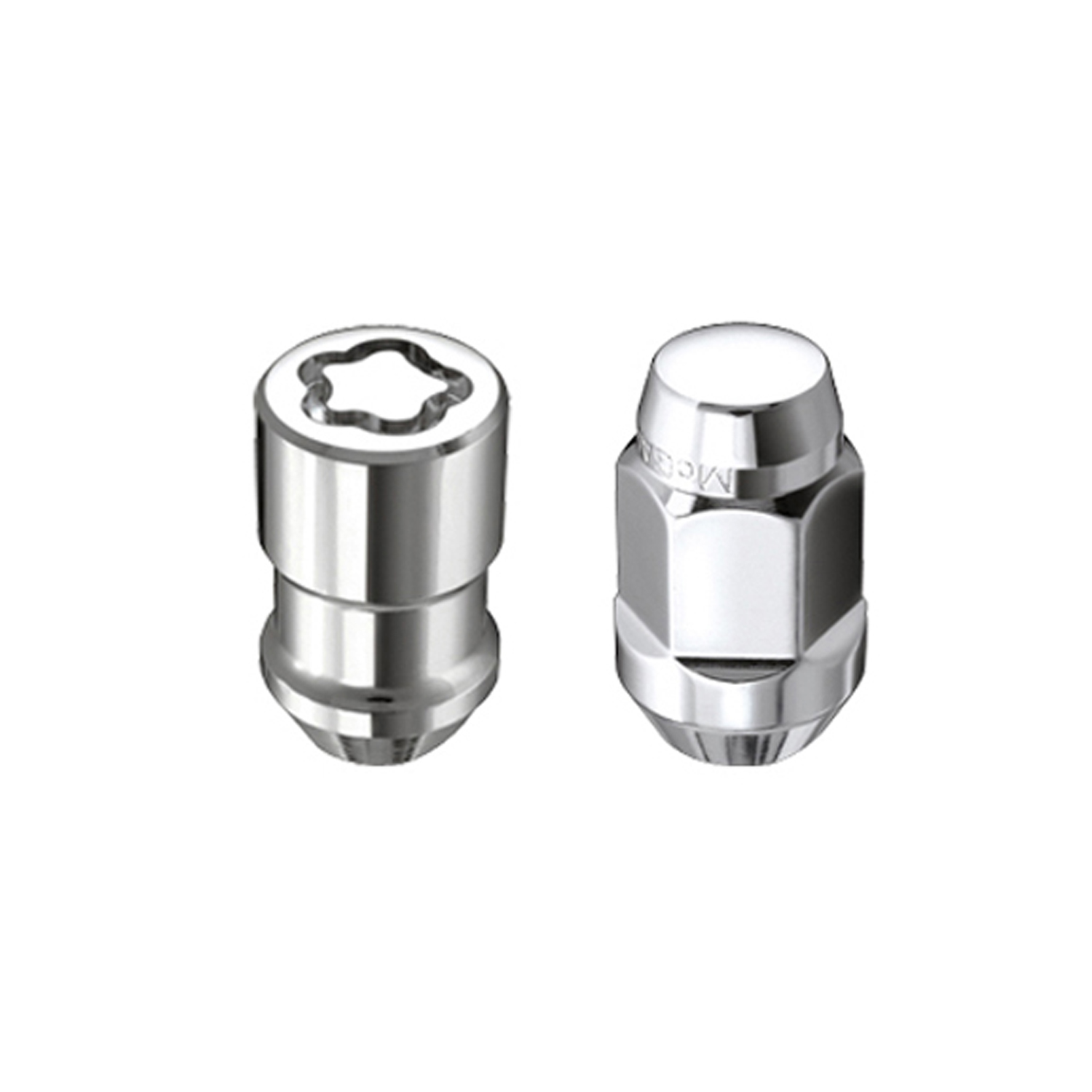 McGard 84550 - 5 Lug Hex Install Kit w/Locks (Cone Seat Nut / Bulge) 1/2-20 / 3/4 Hex / 1.45in. L - Chrome