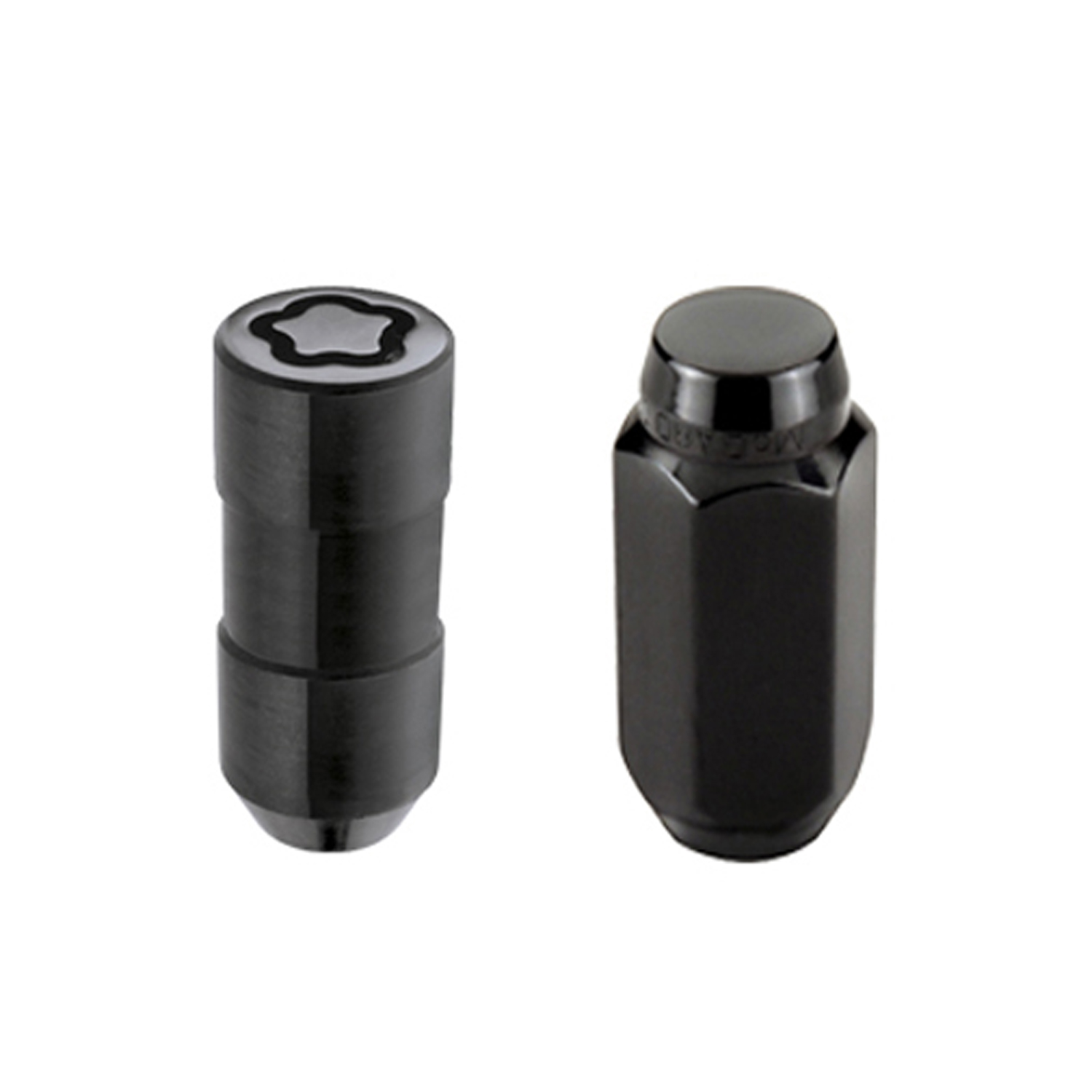 McGard 84822 - 8 Lug Hex Install Kit w/Locks (Cone Seat Nut) M14X1.5 / 13/16 Hex / 1.945in. Length - Black