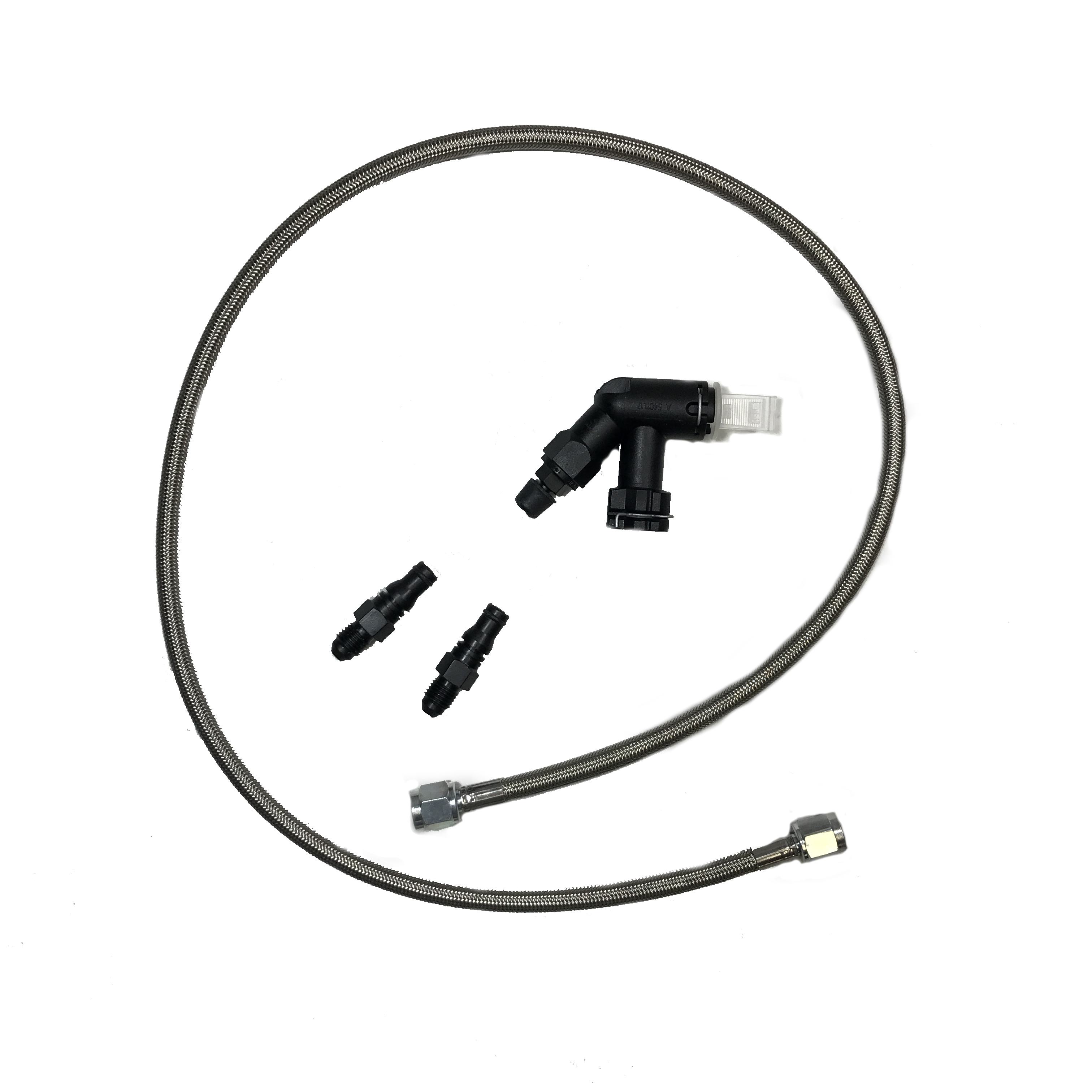 Mcleod 139252 - Line Assy Mustang 2005-Up 36in W/Male Wire Clip Fittings & Elbow Bleeder Mcleod 139252 - Line Assy Mustang 2005-Up 36in W/Male Wire Clip Fittings & Elbow Bleeder
