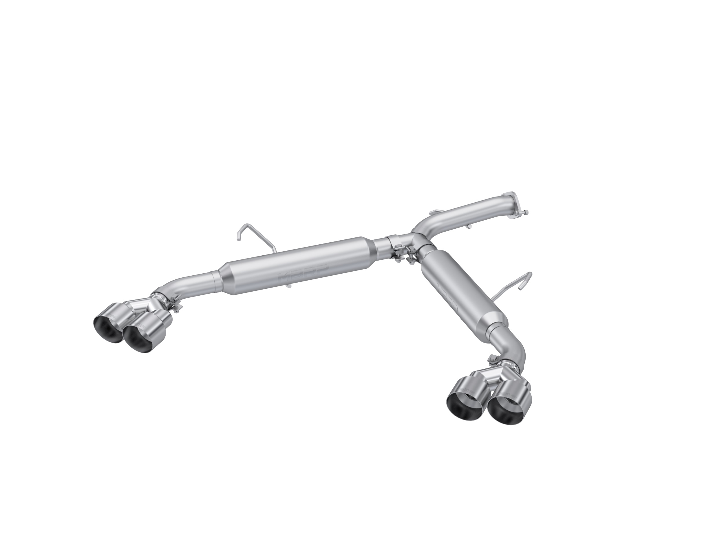 MBRP S4711AL - 22-24 Kia Forte GT 1.6L Turbo Sedan 2.5 Inch Axle-Back Exhaust System, Armor Lite, Aluminized Steel Dual Split with Quad Exhaust Tips