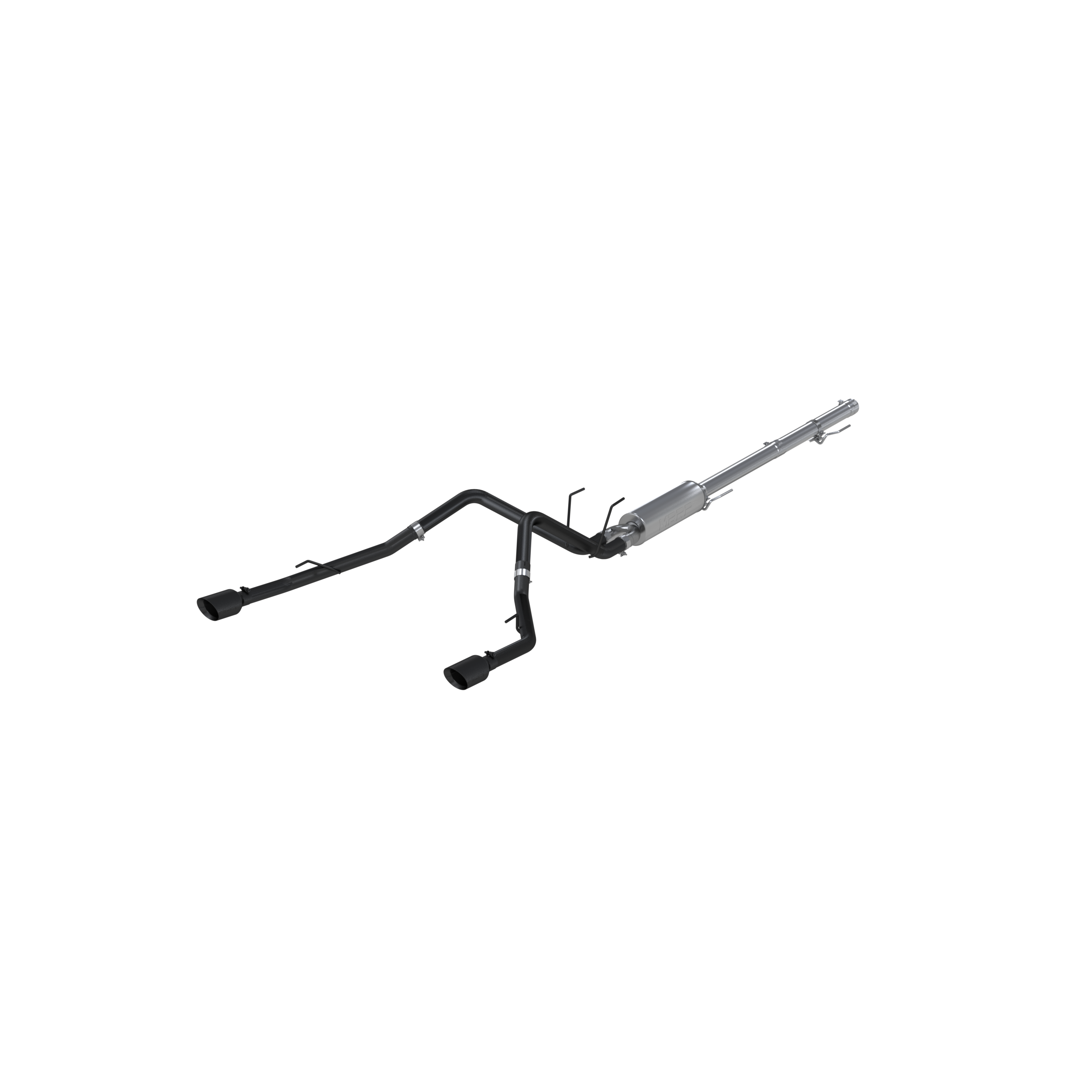 MBRP S5146BLK - Cat Back Exhaust System Dual Split Rear Black Coated Through Stock Bumper For 09-18 RAM 1500 5.7L 19-24 RAM 1500 Classic