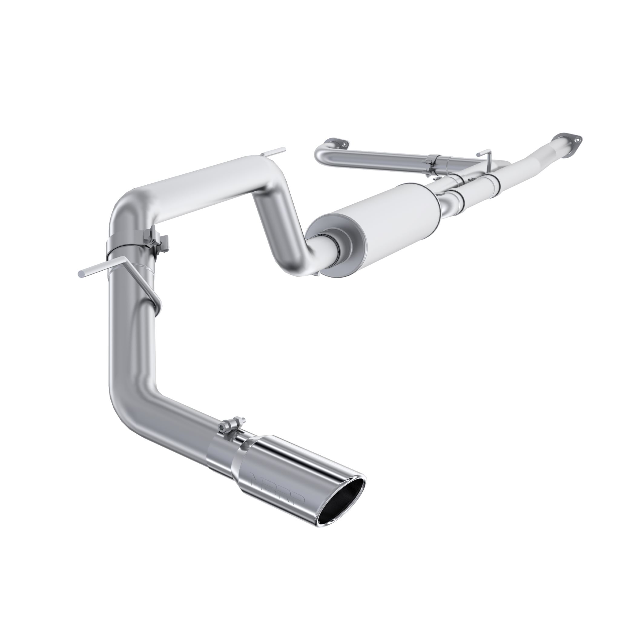 MBRP S5408AL - 3 Inch Cat Back Exhaust System Single Side Aluminized Steel For 16-20 Nissan 5.6L Titan XD