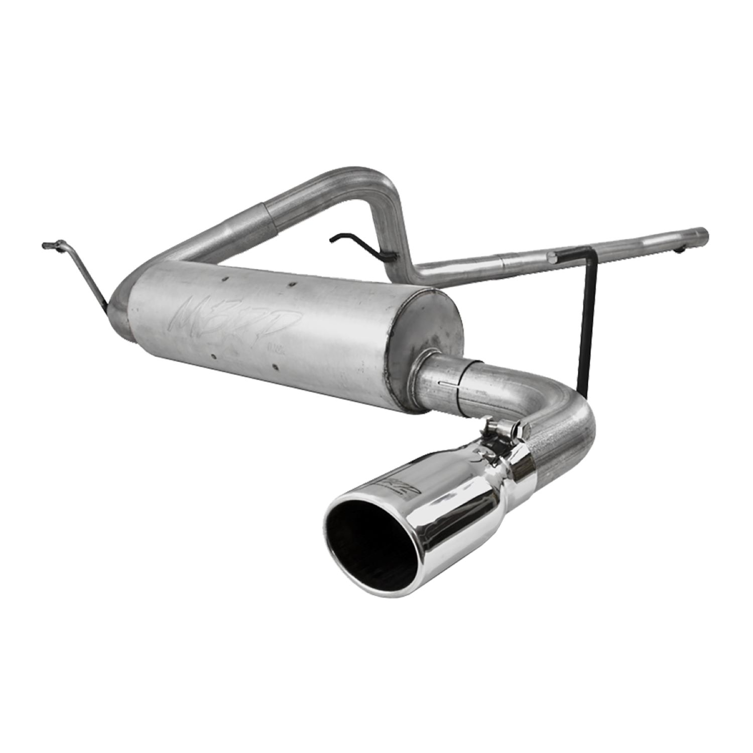 MBRP S5502AL - Cat Back Exhaust System Single Side Aluminized Steel For 07-11 Jeep Wrangler 2/4 Door3.8L V6