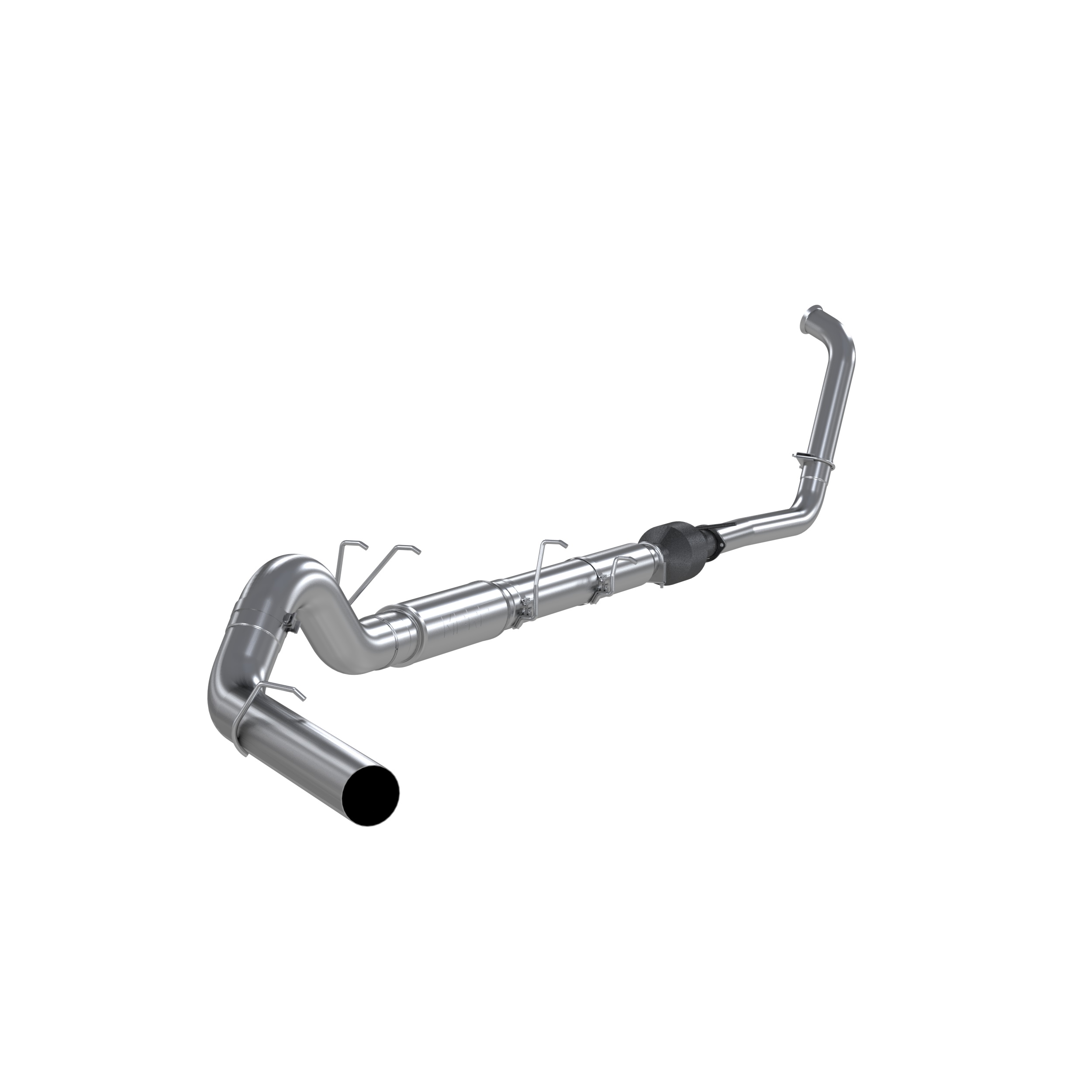 MBRP S62340P - 5 Inch Turbo Back Stock Cat Single Side Exit Aluminized Steel For 03-07 Ford F-250/350 6.0L, Extended Cab/Crew Cab