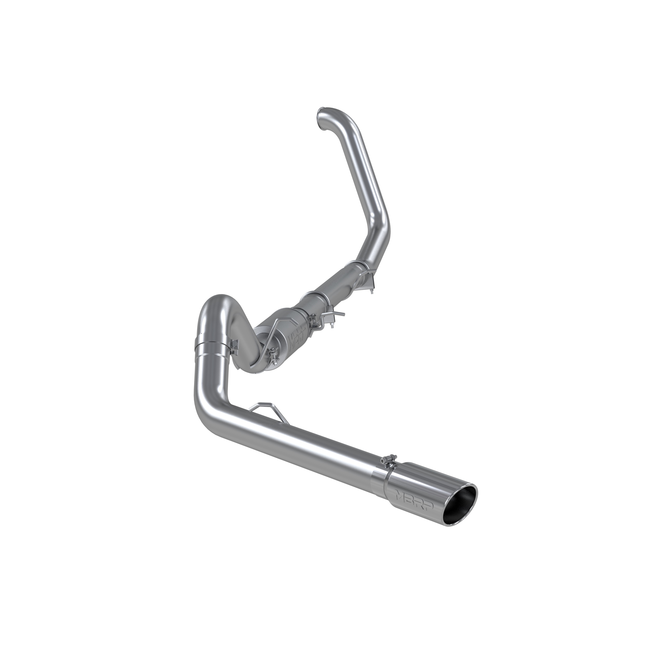 MBRP S6204409 - 4 Inch Turbo Back Single Side Exit T409 Stainless Steel For 99-03 Ford Excursion 7.3L