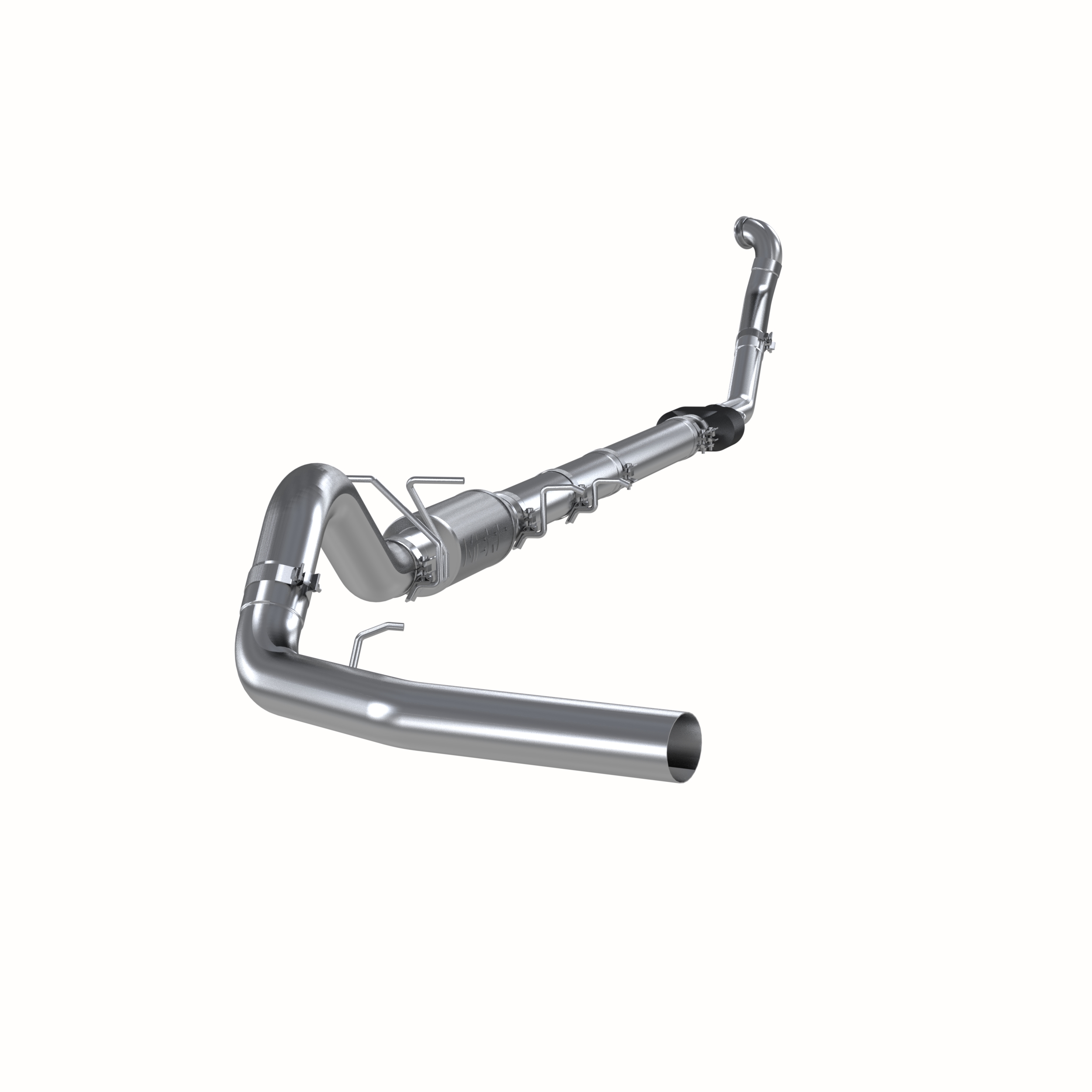 MBRP S6218P - 4 Inch Turbo Back Single Side Exit Aluminized, No Tip, For 94-97 Ford F-250/350 7.3L