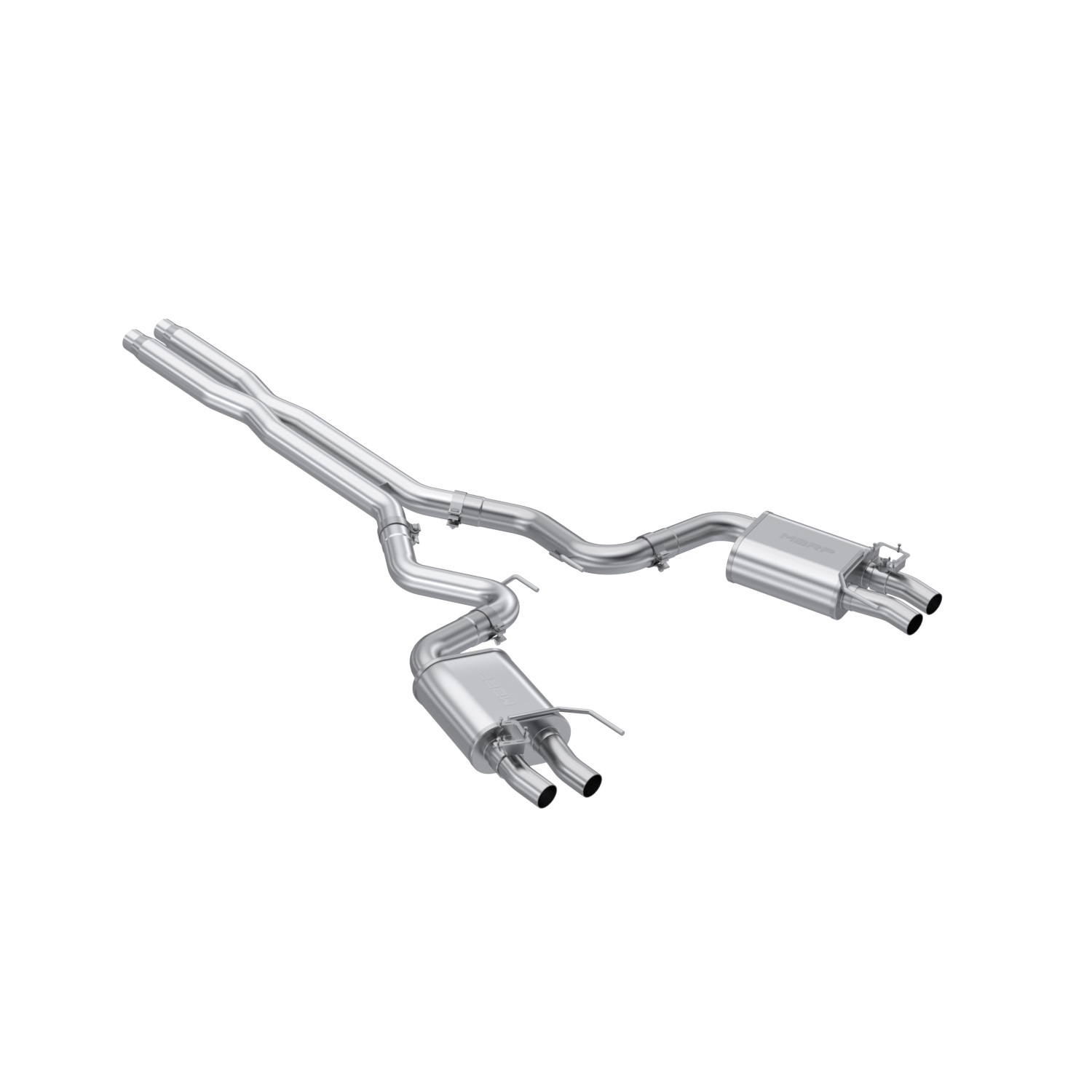 MBRP S7201304 - Mustang 3 Inch Cat Back Exhaust System Dual Quad Split Rear Exit For 16-20 Ford GT350/GT350R Armor Pro Series