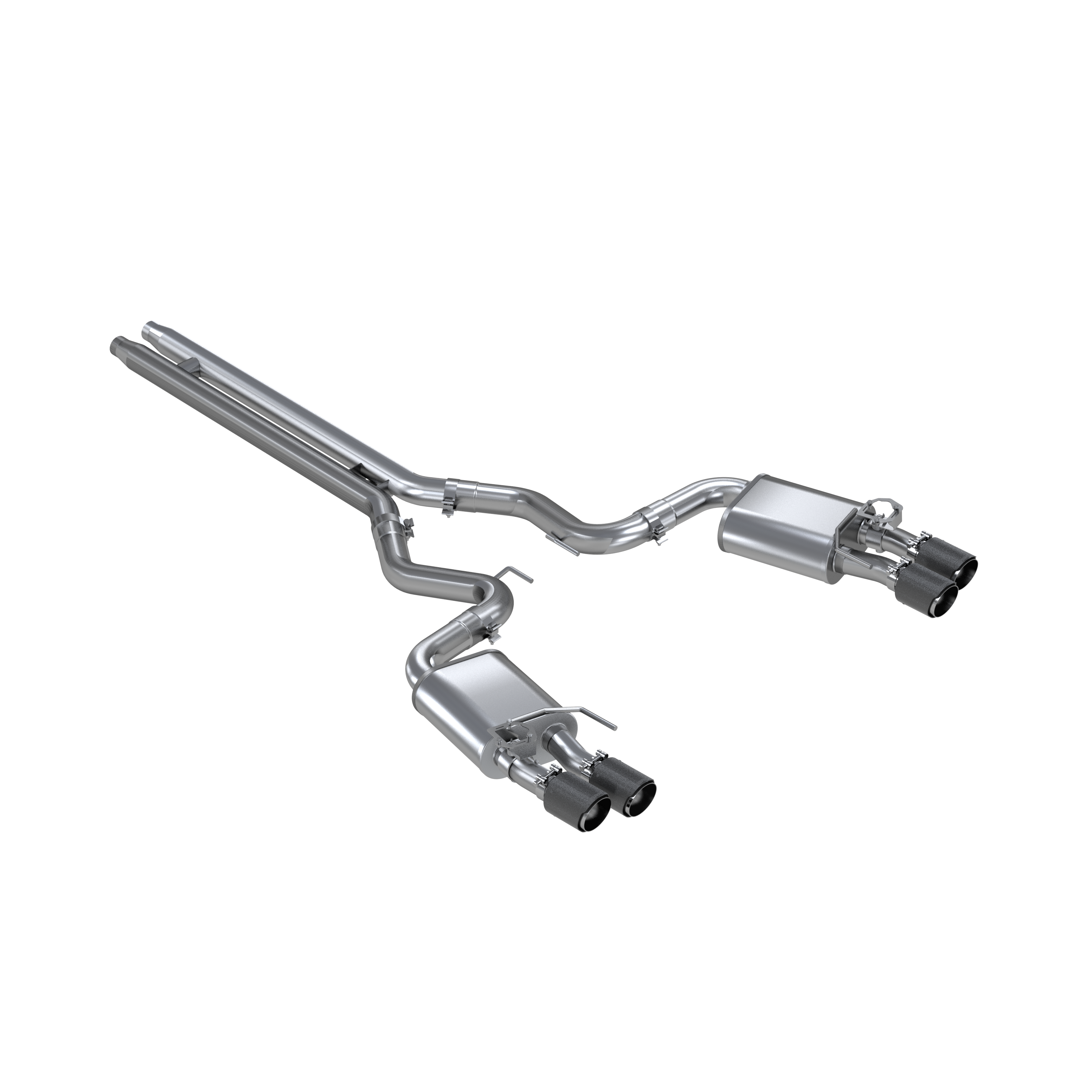 MBRP S72093CF - 3 Inch Cat-Back Active Exhaust With Carbon Fiber Tips Armor Pro Series For 18-23 Ford Mustang GT 5.0L