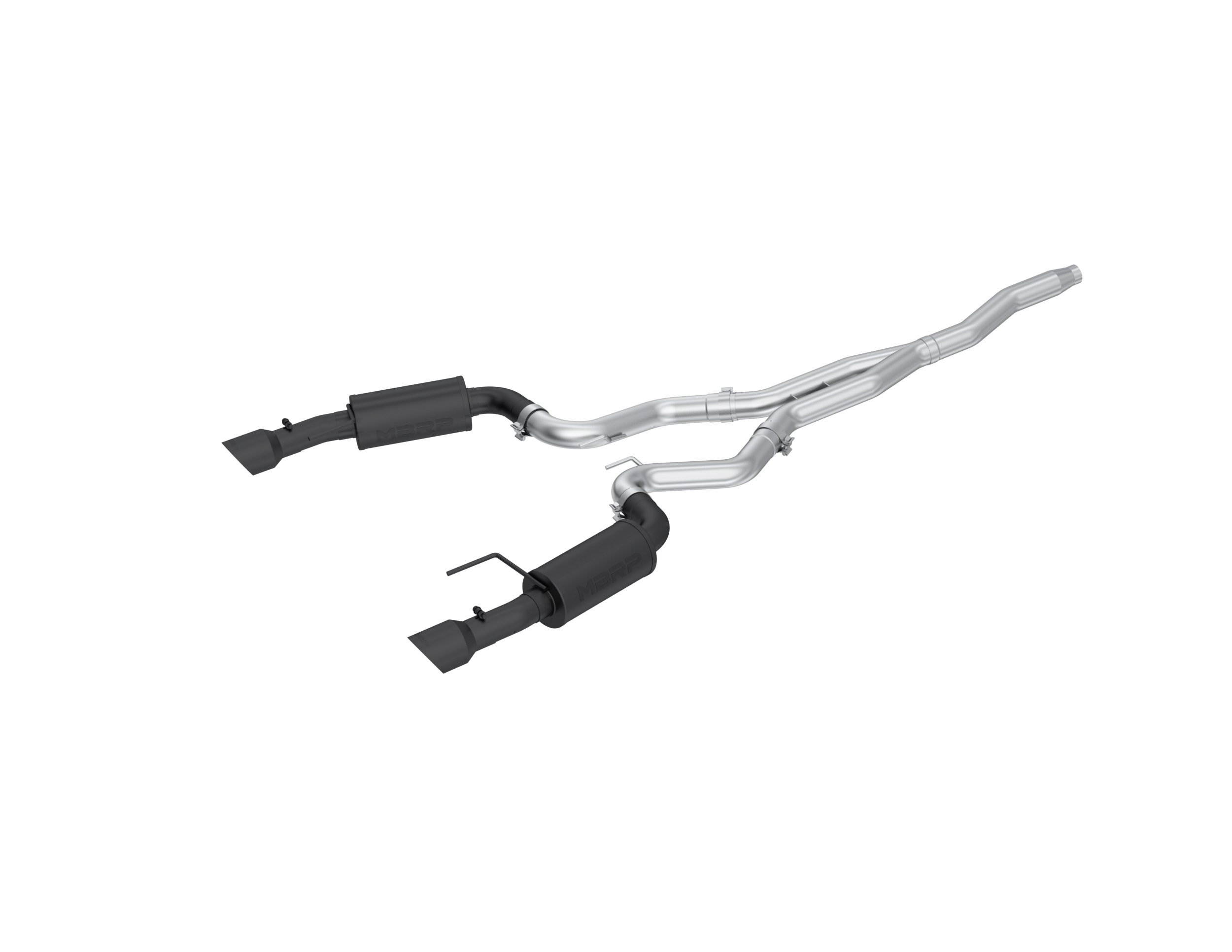 MBRP S7274BLK - 3 Inch Cat Back Exhaust System For 15-18 Ford Mustang 2.3 EcoBoost and 19-Up Ford Mustang 2.3L EcoBoost Dual Split Rear Street Version 4.5 Inch Tips Armor BLK